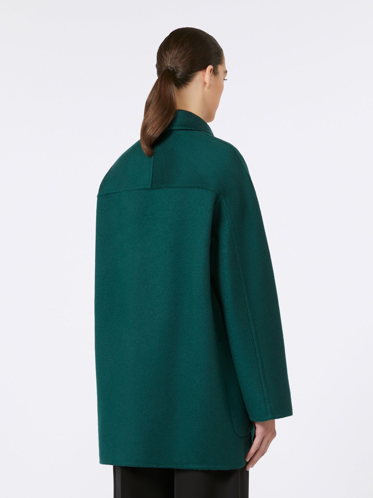 Short pure cashmere coat