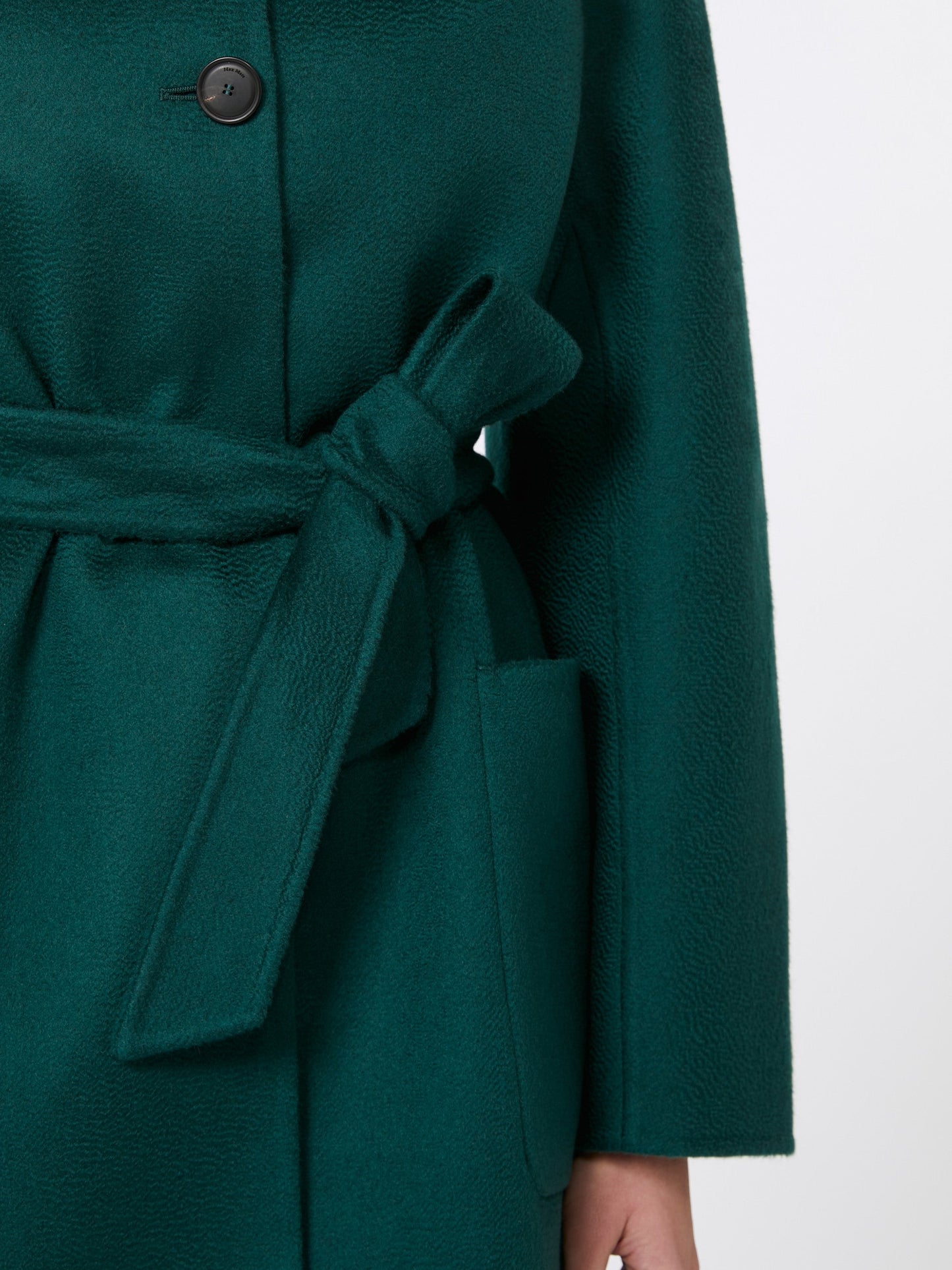 Short pure cashmere coat