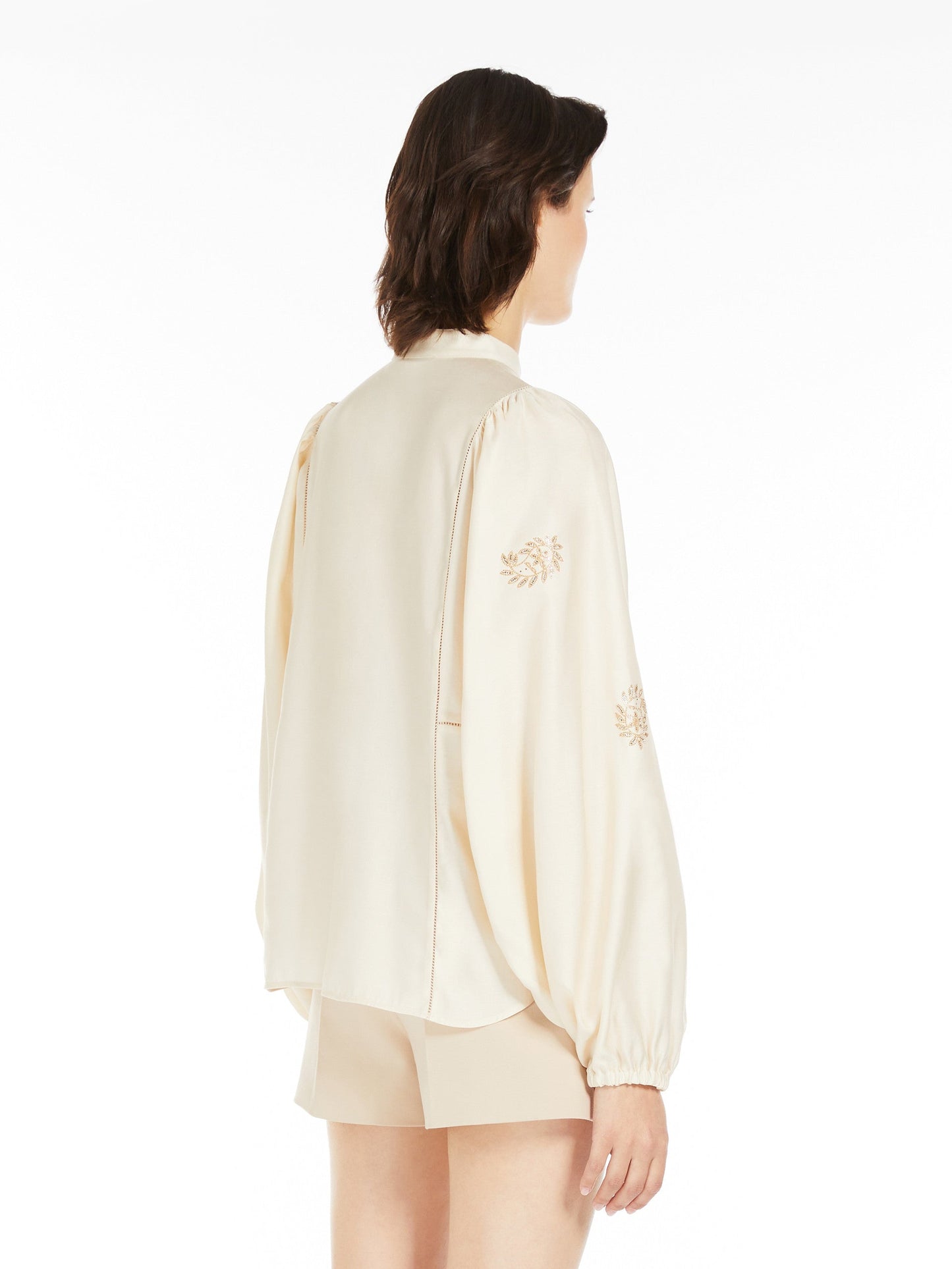 Lightweight cotton satin shirt