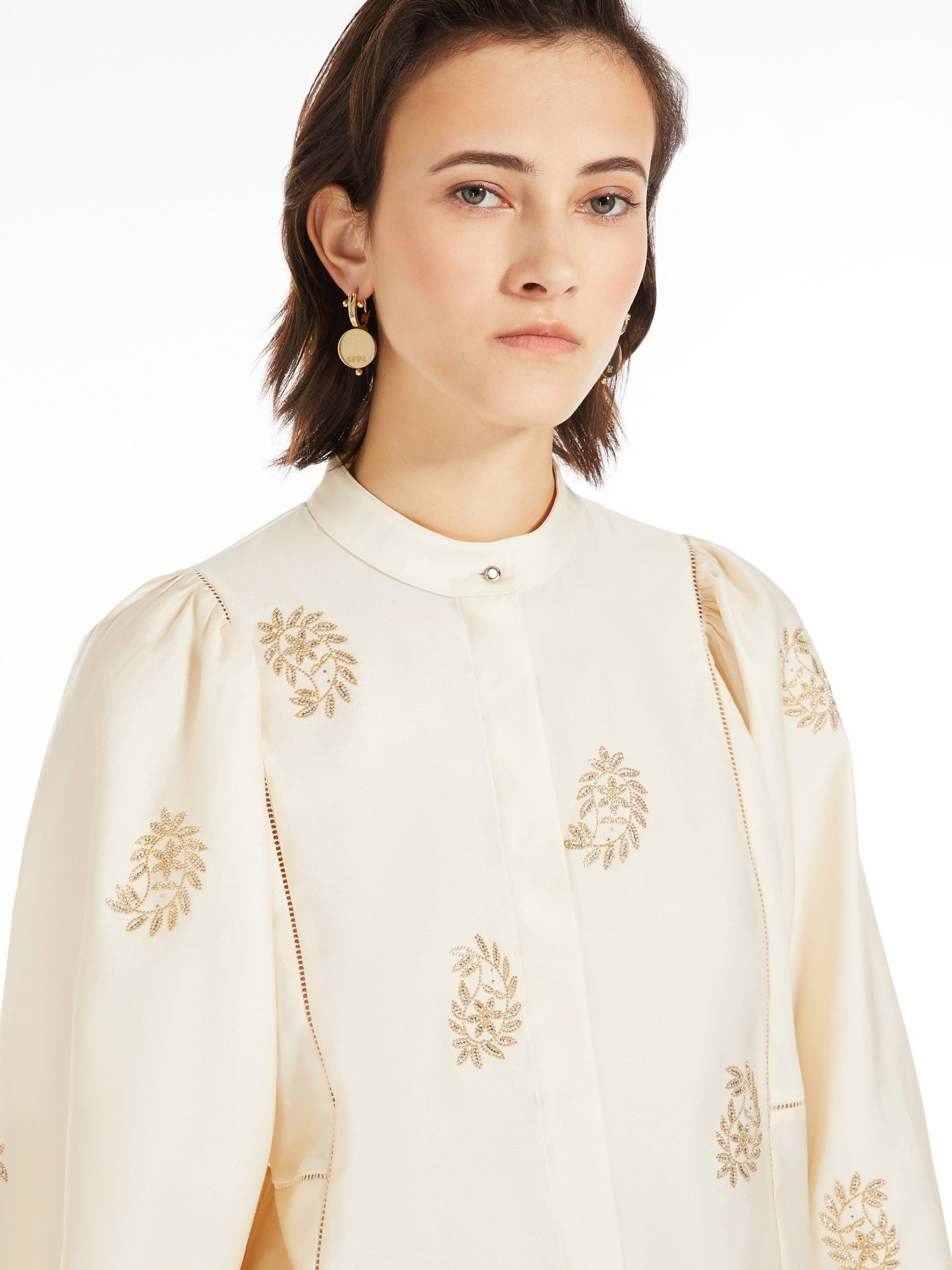 Lightweight cotton satin shirt