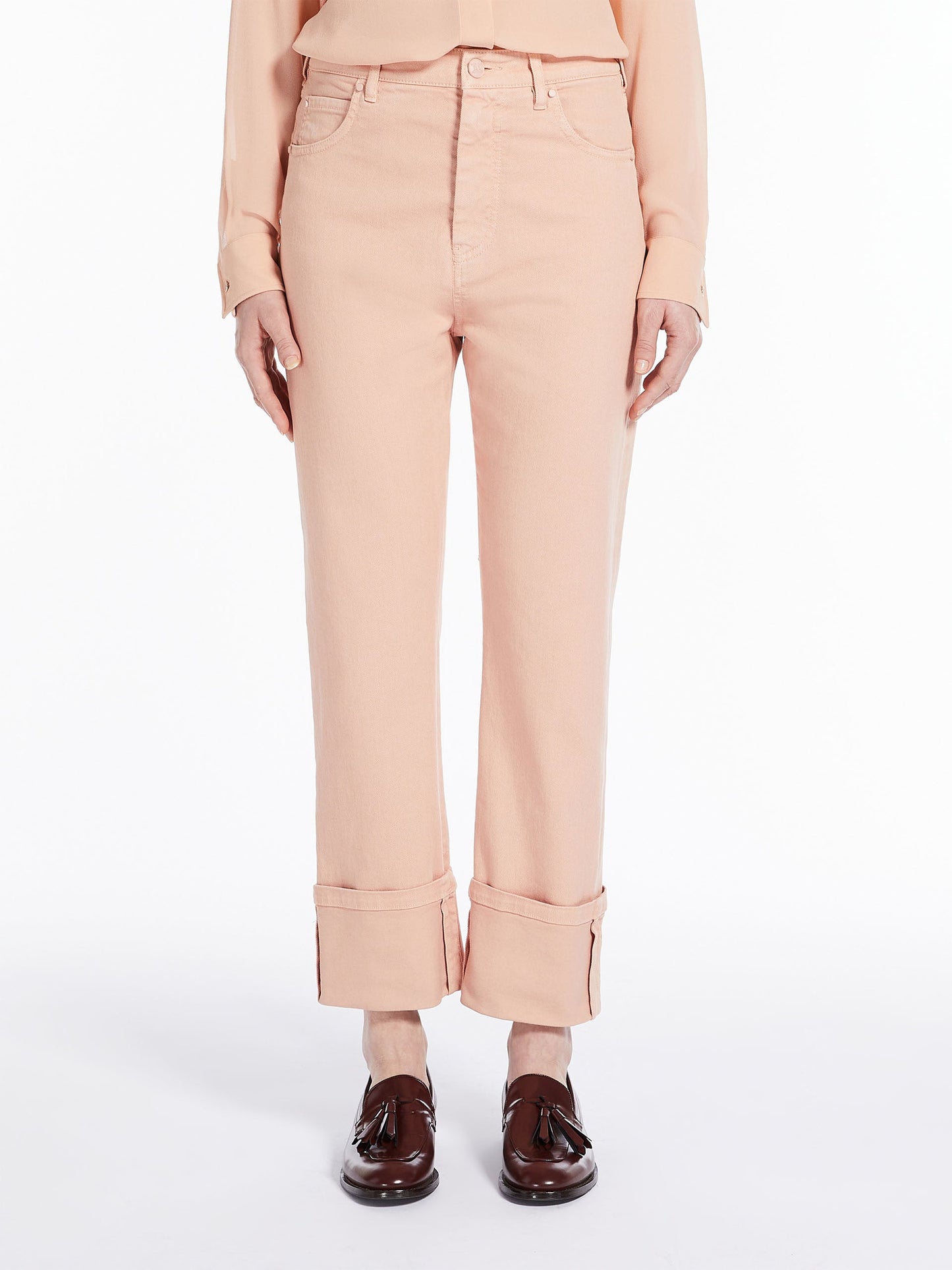 Cropped jeans in stretch bull