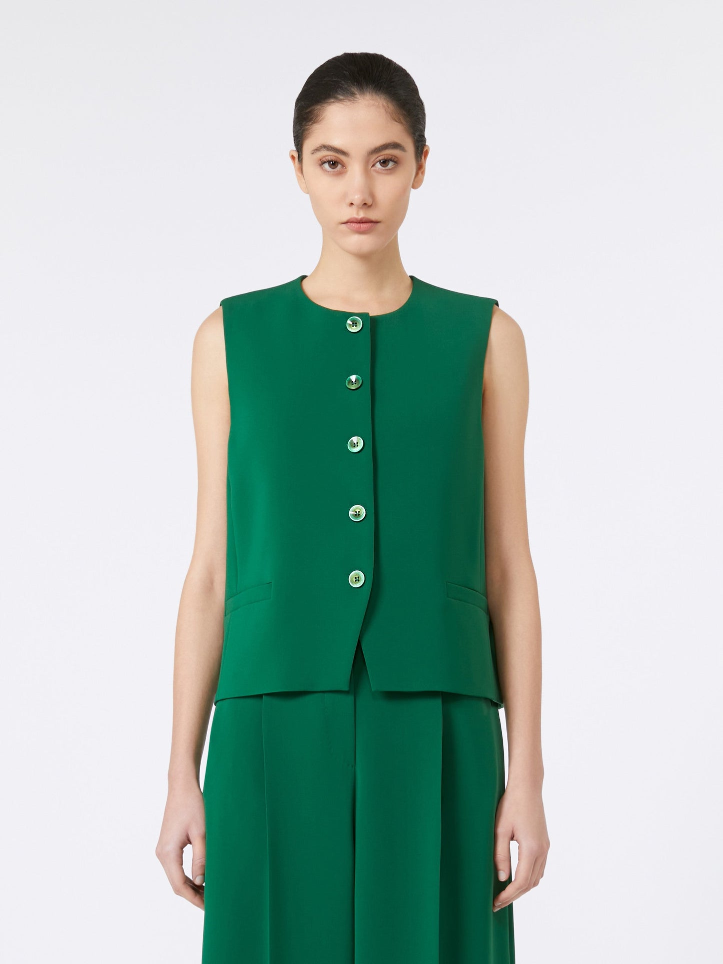 Short cady gilet