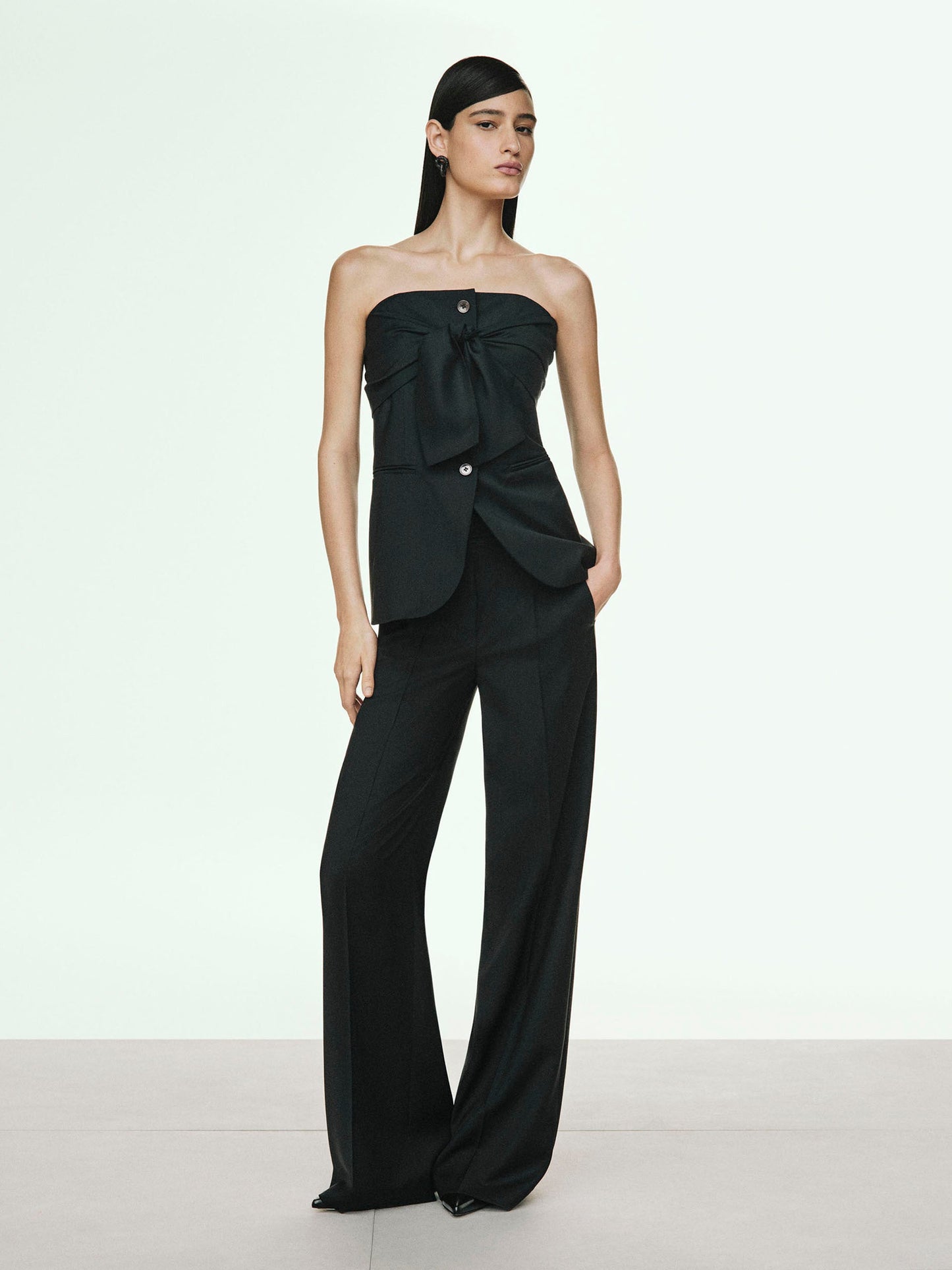 Woollen cloth corset top