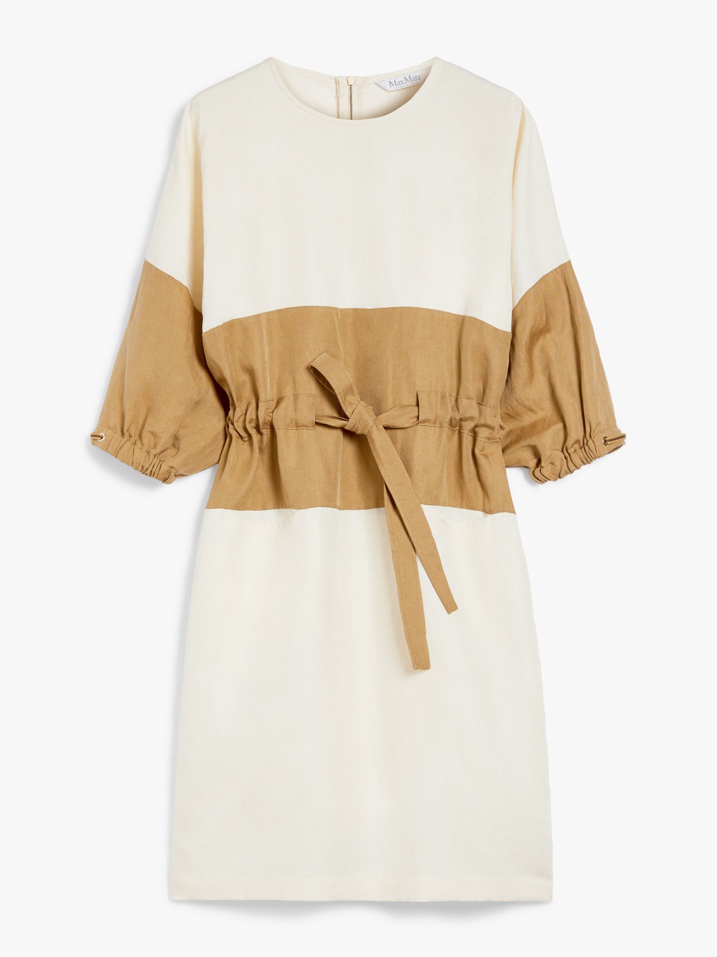 Silk and linen T-shirt dress