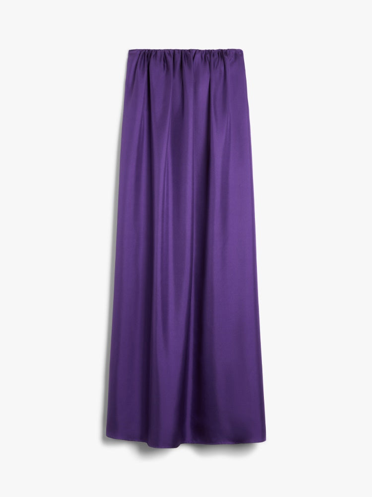 Silk twill bustier dress