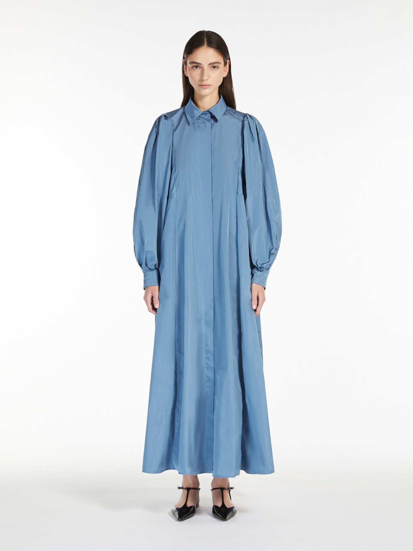 Flared taffeta dress