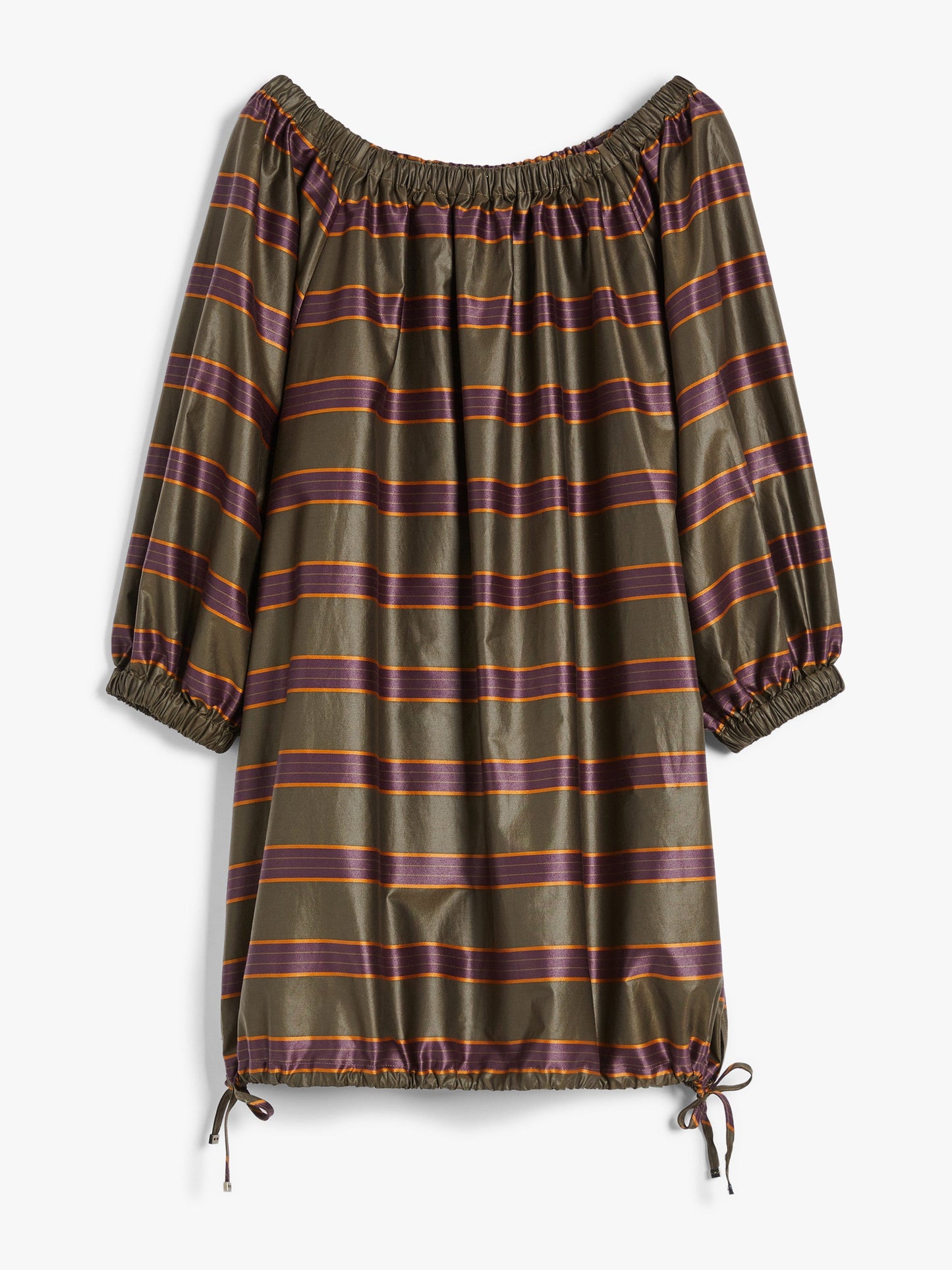 Off-the-shoulder dress in a cotton blend