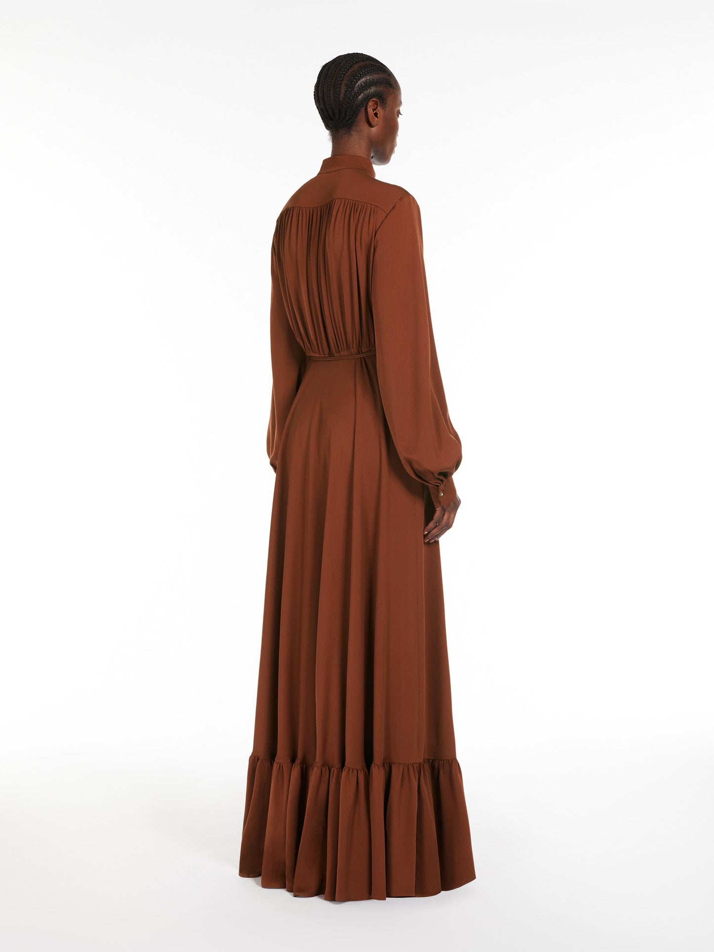 Long silk charmeuse dress