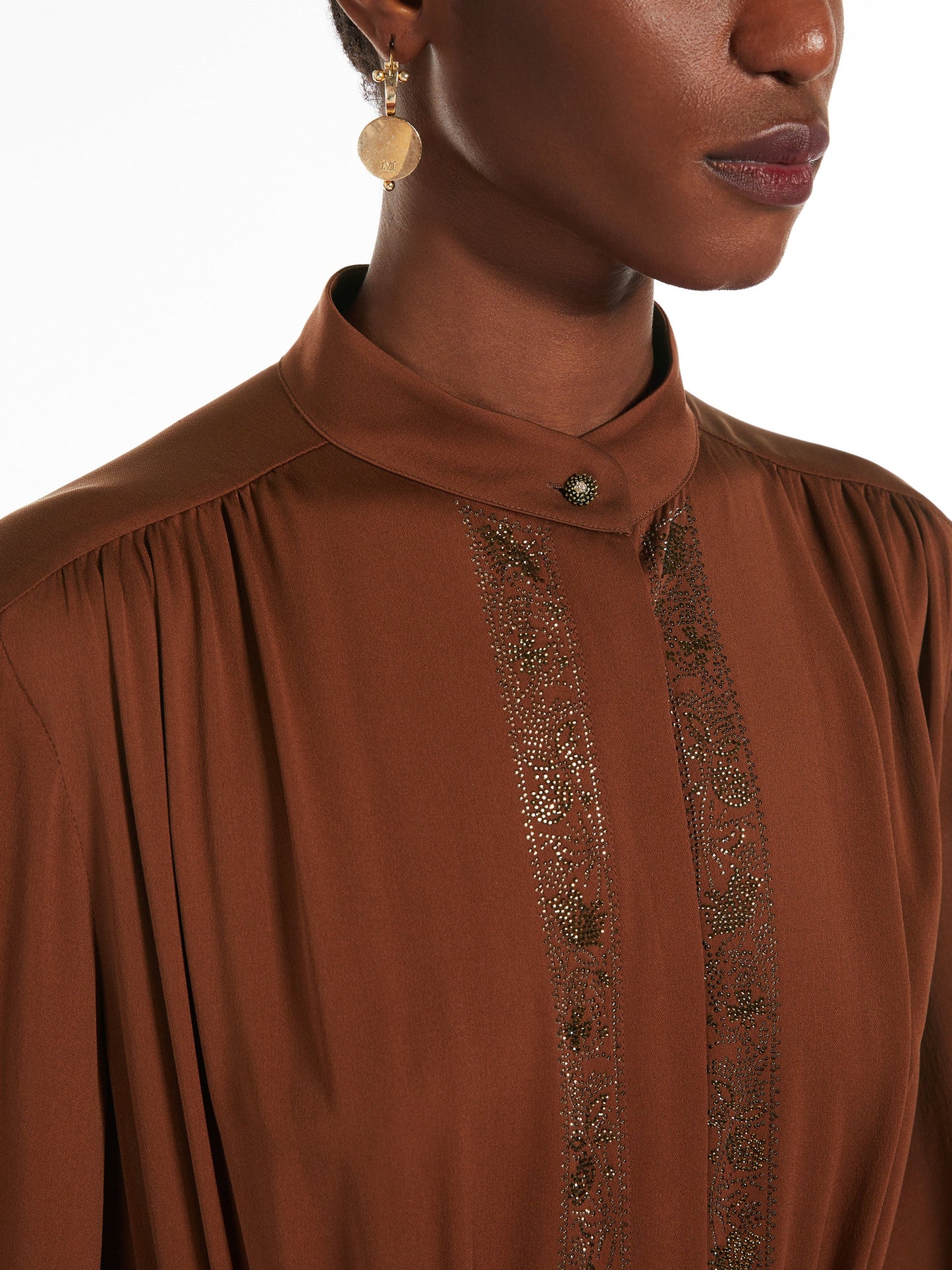 Long silk charmeuse dress