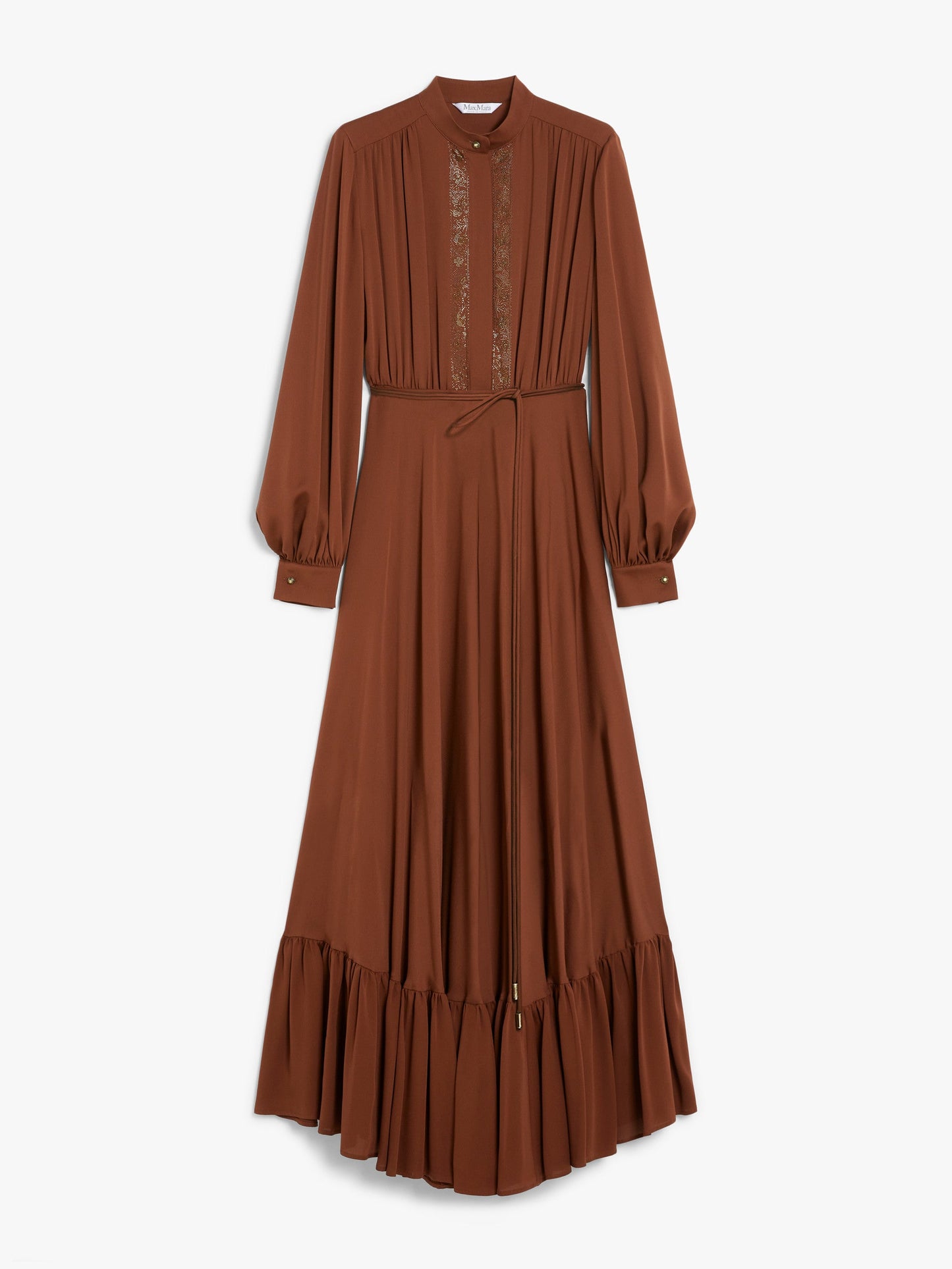 Long silk charmeuse dress