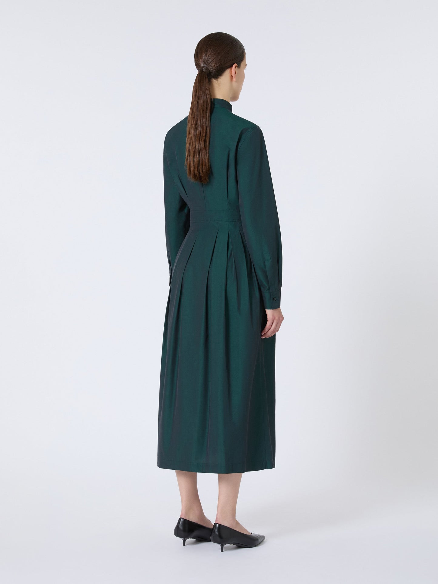 Taffeta shirt dress