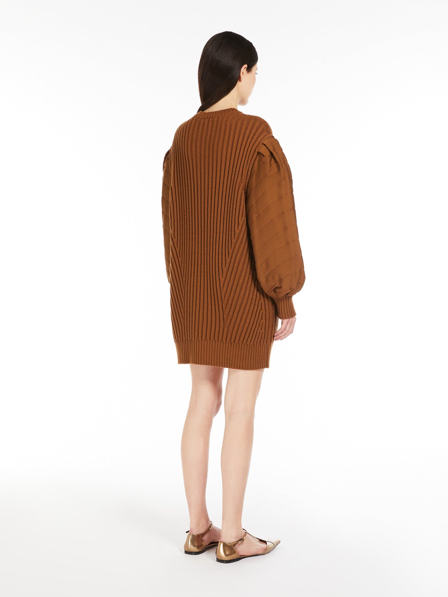 Short ribbed wool dress