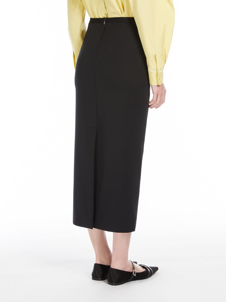 Jersey midi skirt