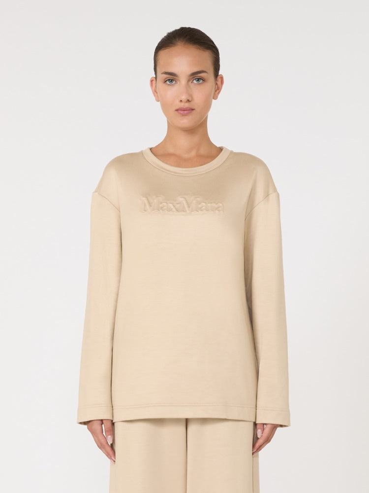 Silk and cotton sweatshirt