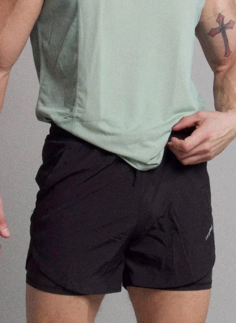 2-in-1 Running Shorts with Compression for Men