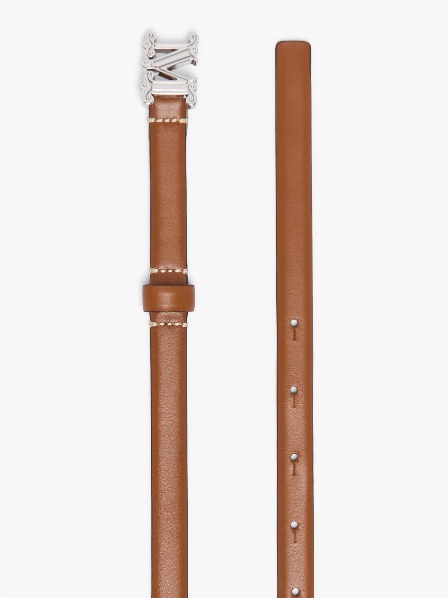 Natural leather Monogram belt