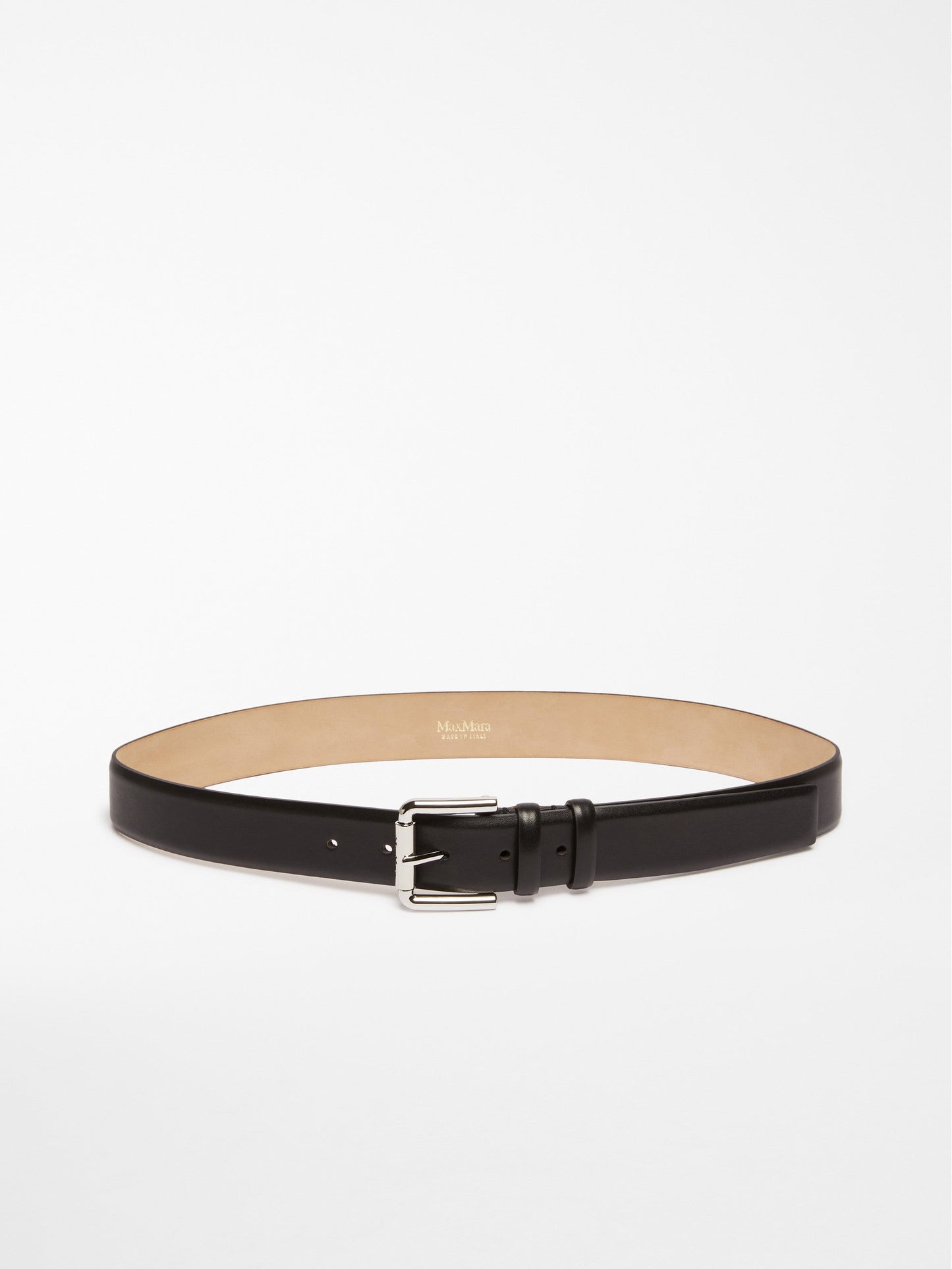 Natural leather belt