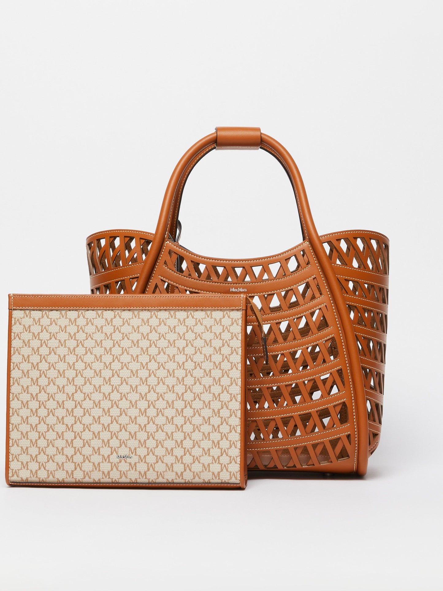 Woven leather small Marine bag