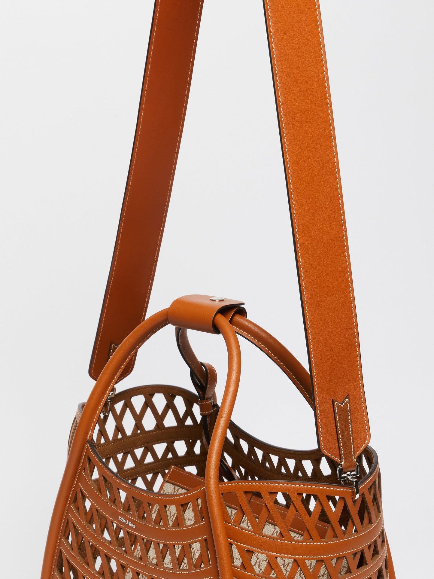 Woven leather small Marine bag