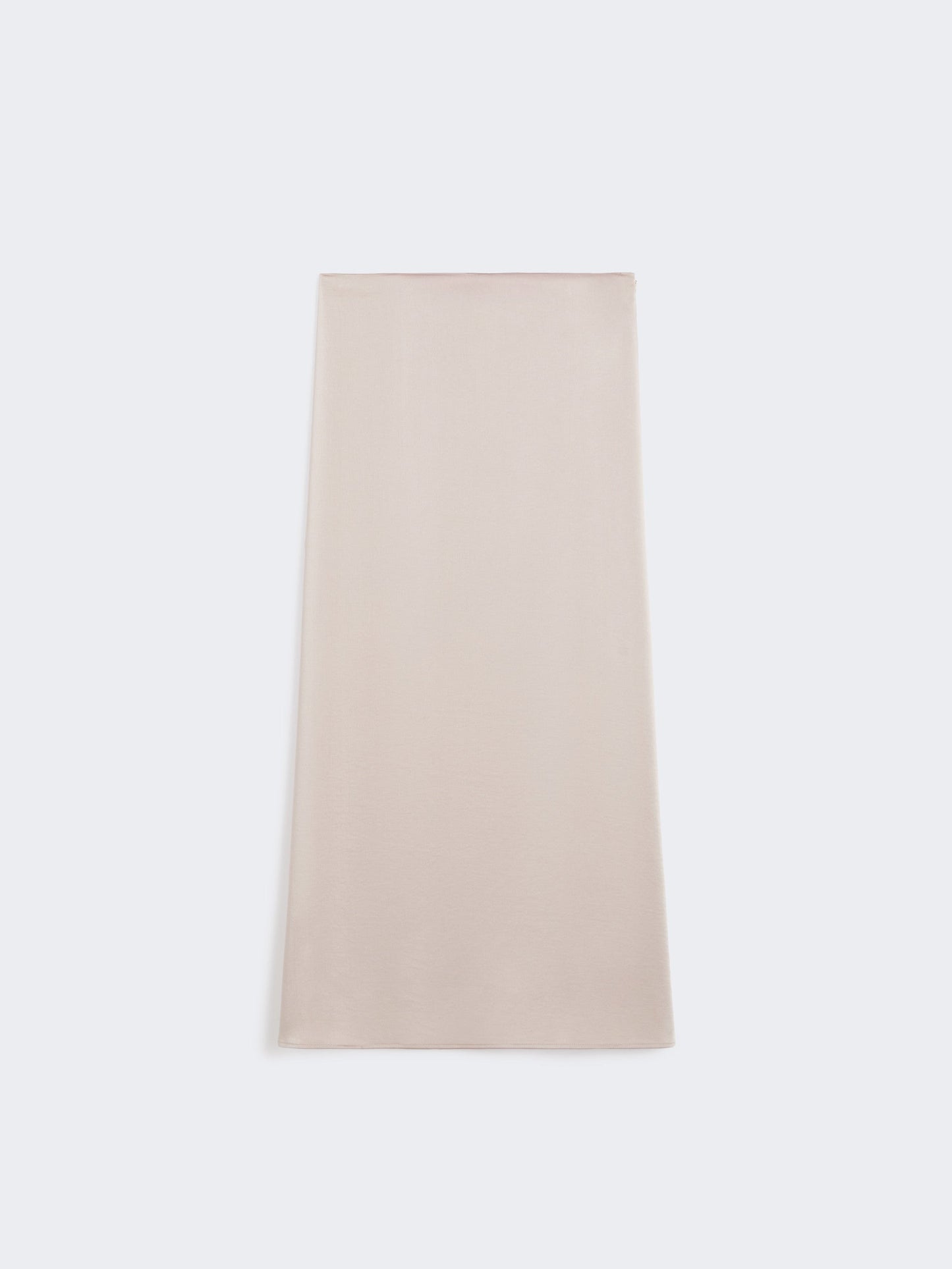 Satin calf-length skirt