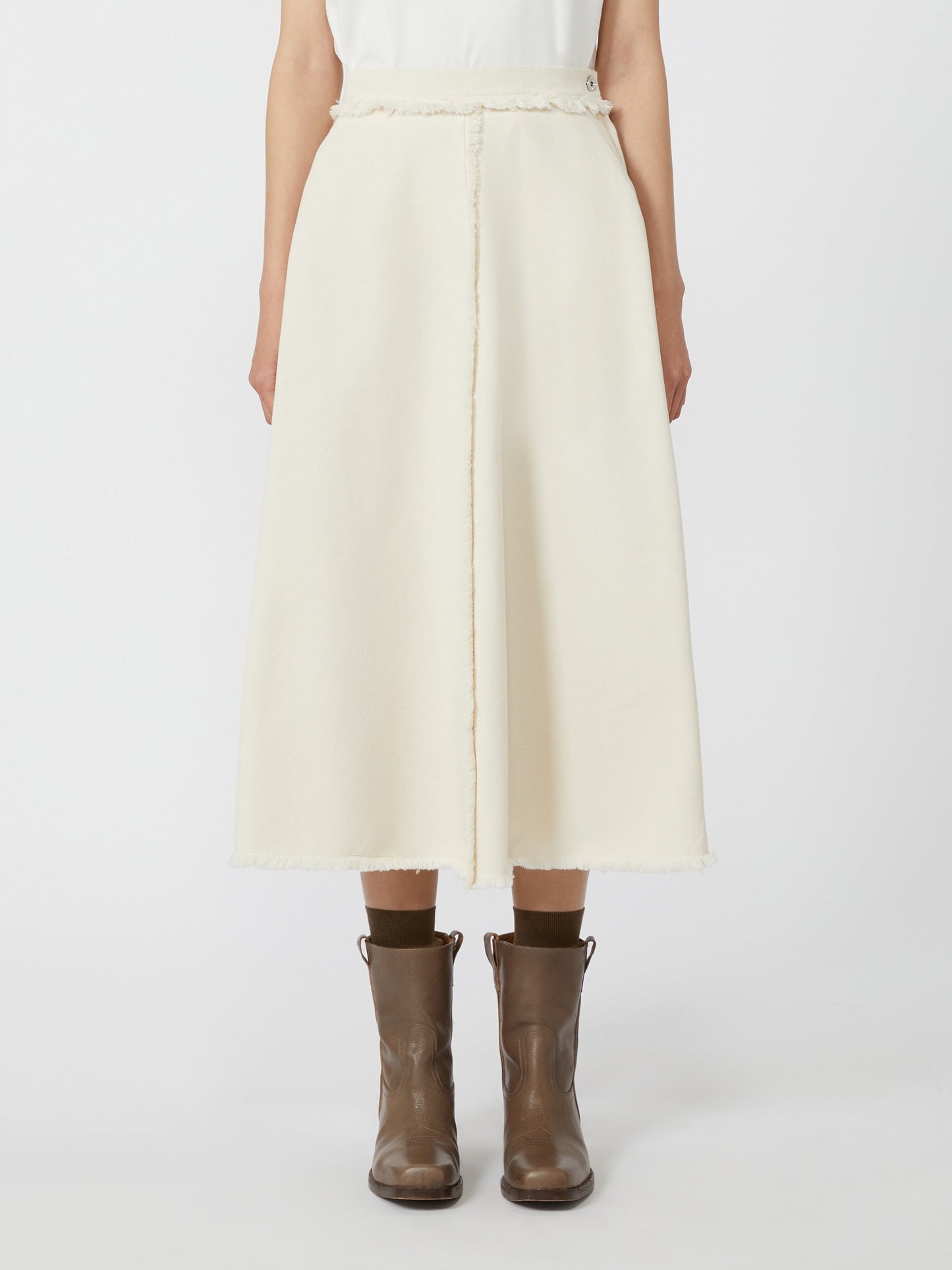 Flared cotton skirt
