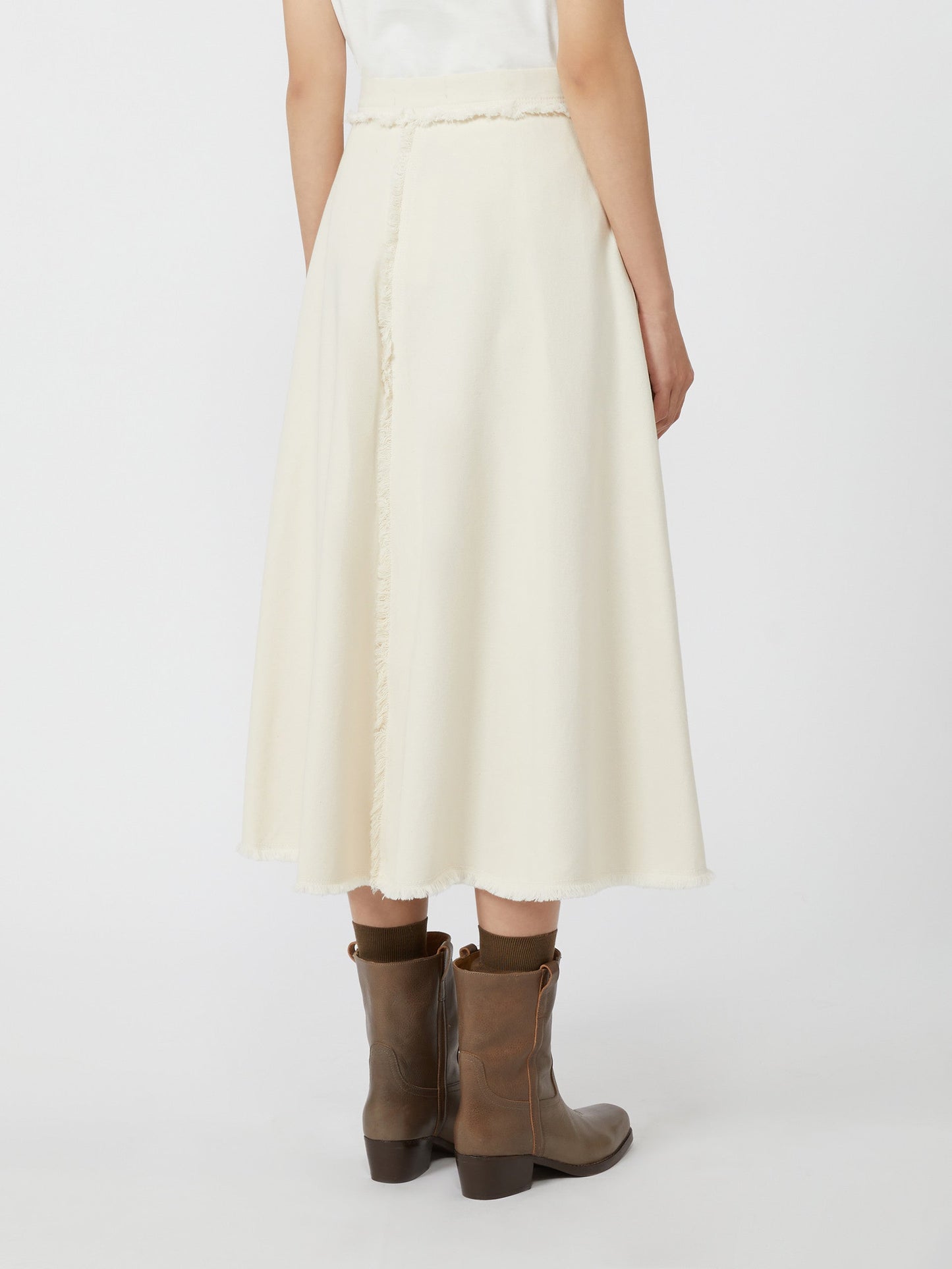 Flared cotton skirt