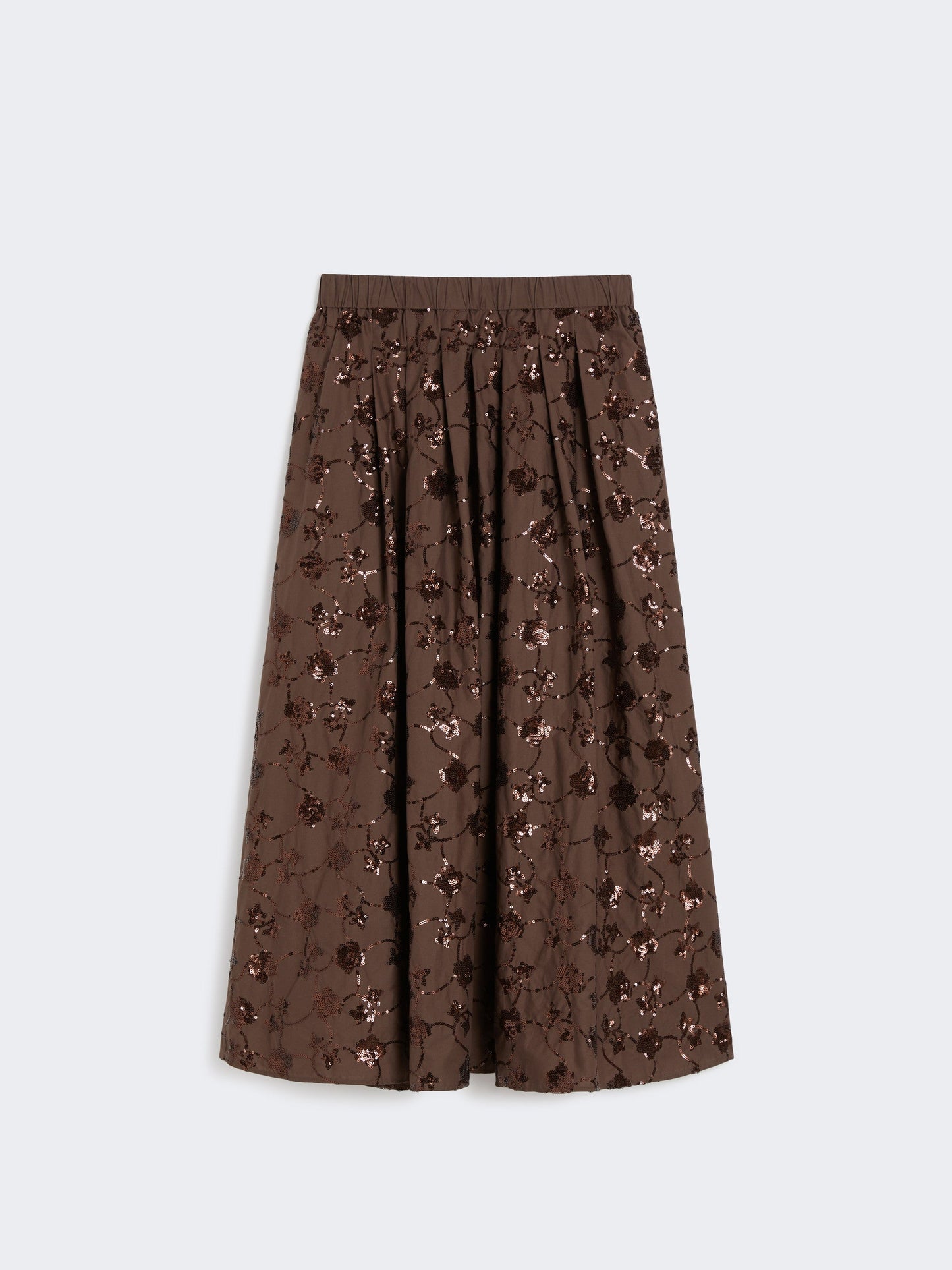 Sequinned cotton skirt