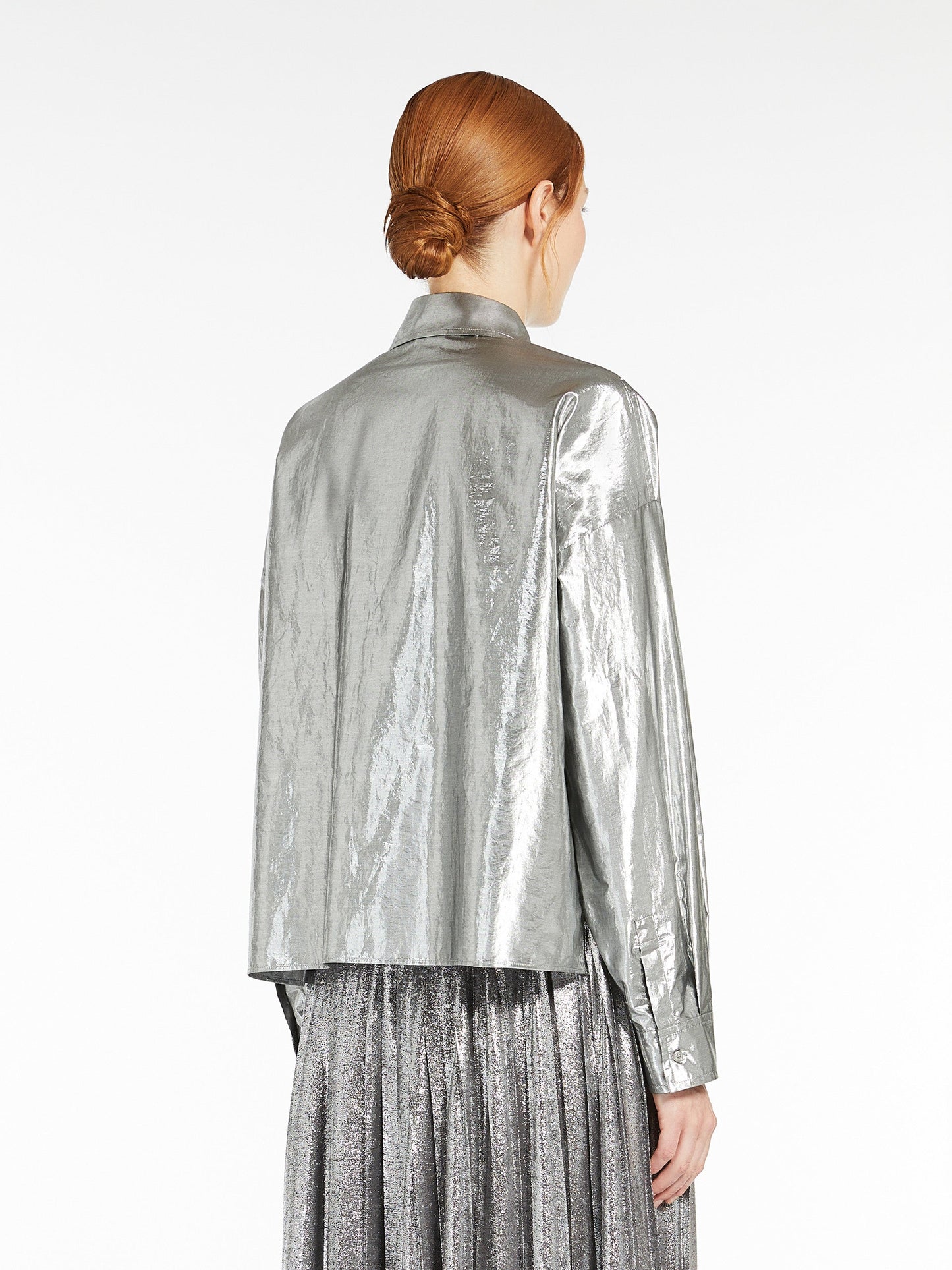 Lamé cotton shirt
