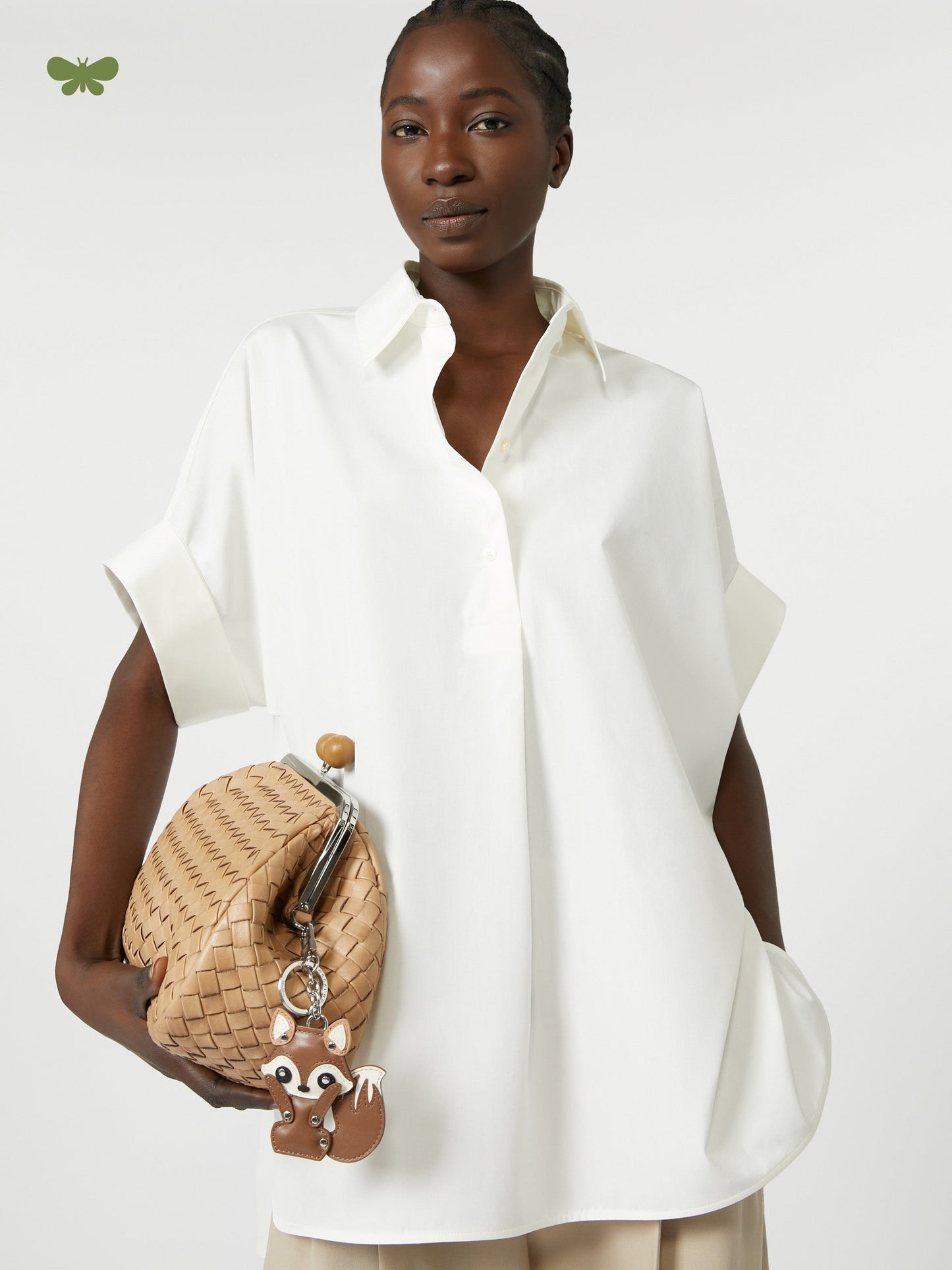 Straight-fit cotton poplin shirt
