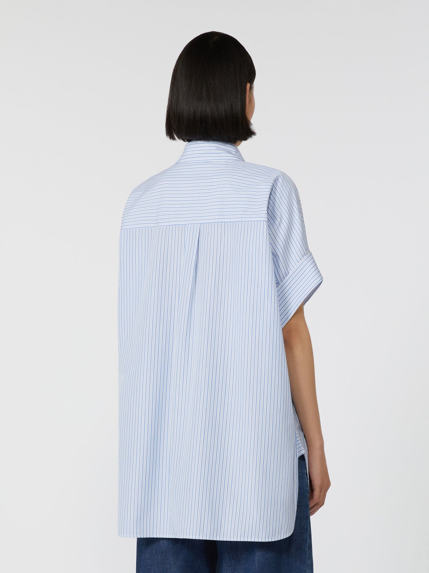 Straight-fit cotton poplin shirt