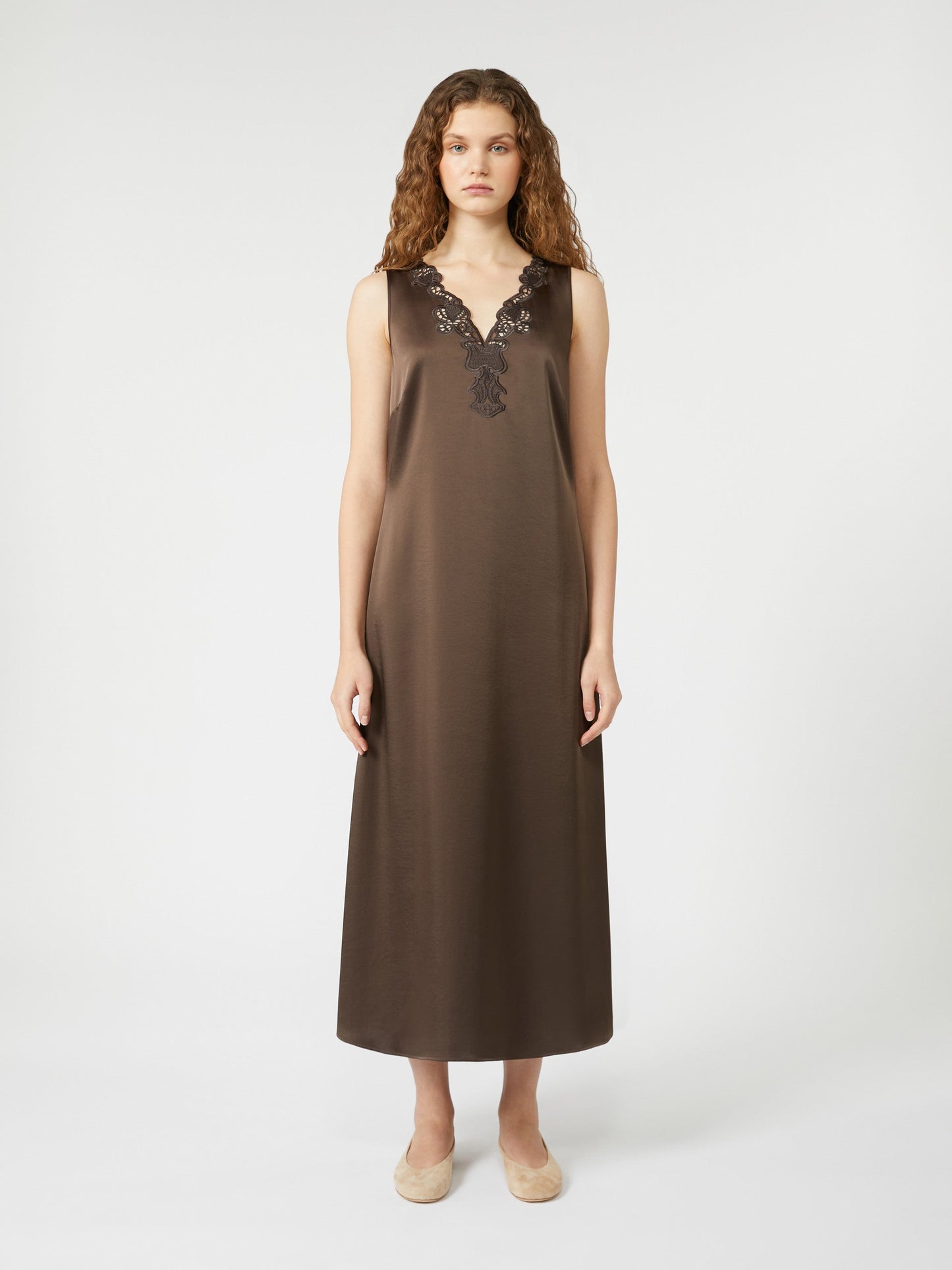 Long satin dress