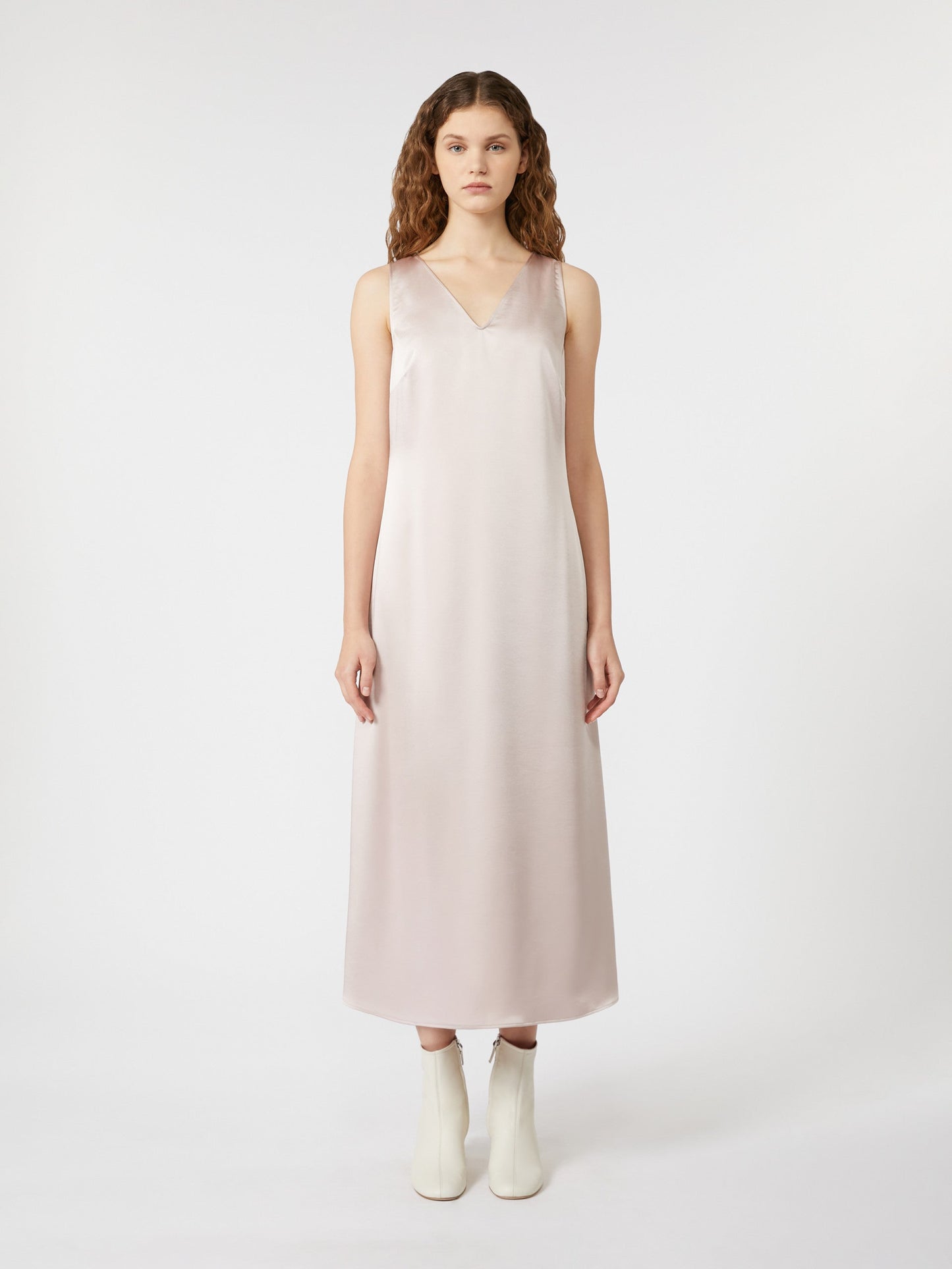 Flowing satin dress