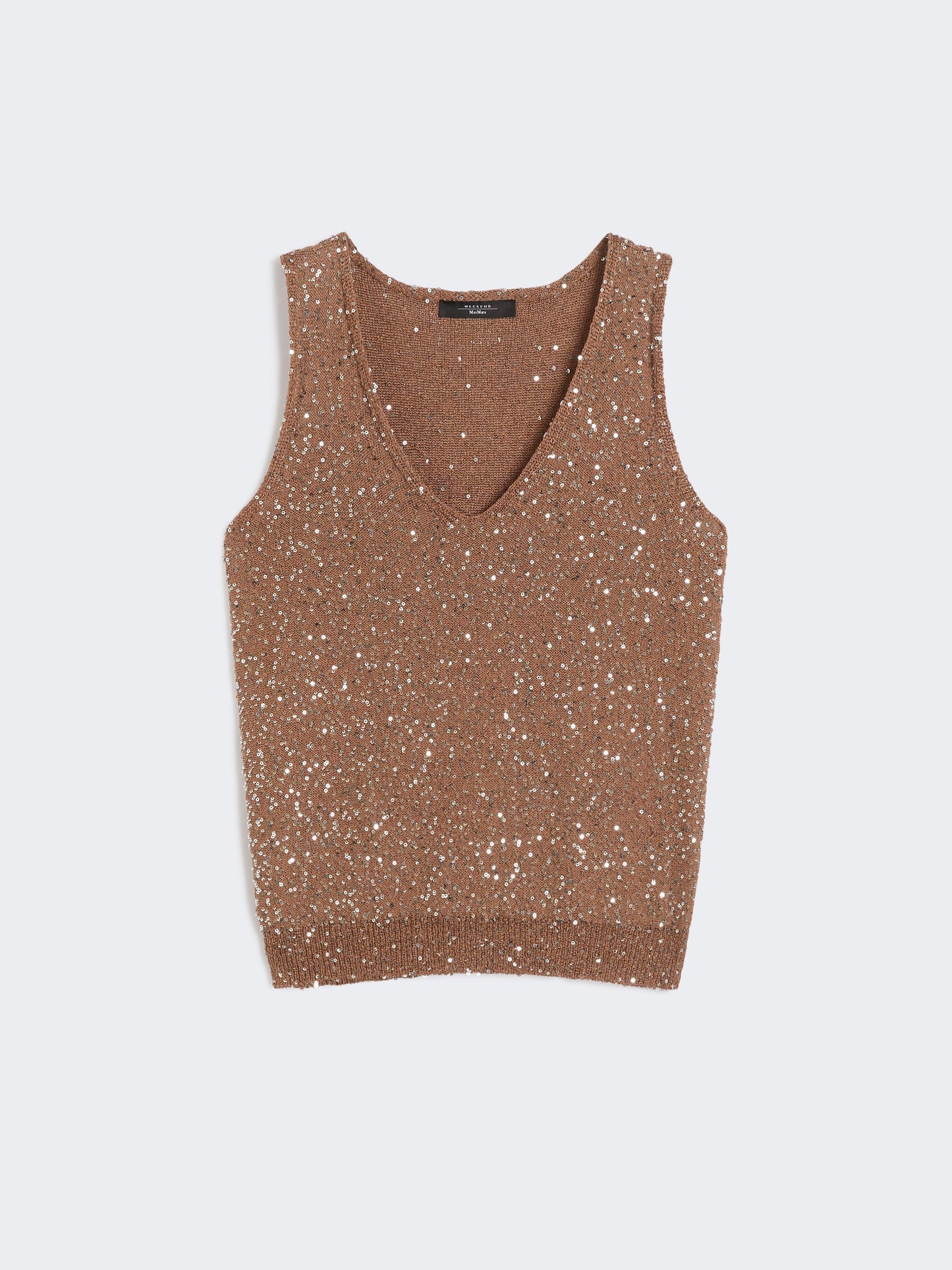 Sequinned knitted top