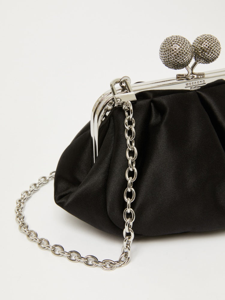 Small satin Pasticcino Bag with rhinestones