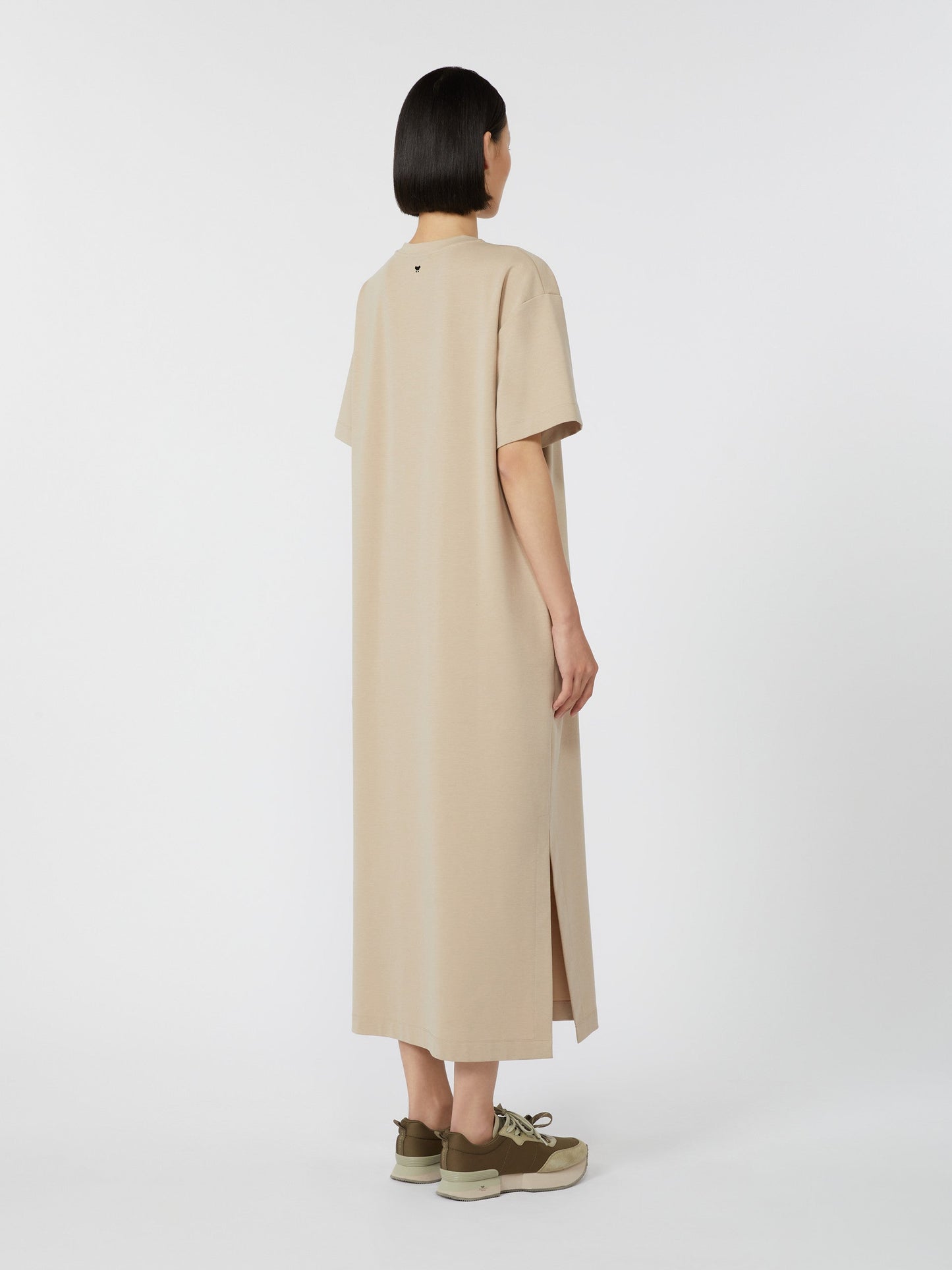 Milano-knit long jersey dress