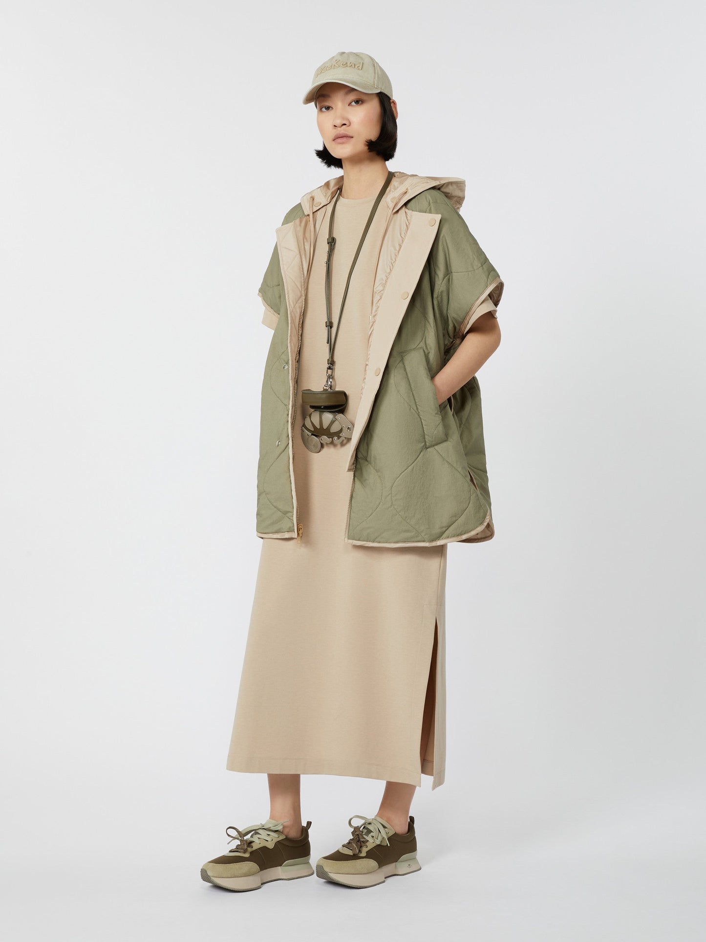 Milano-knit long jersey dress