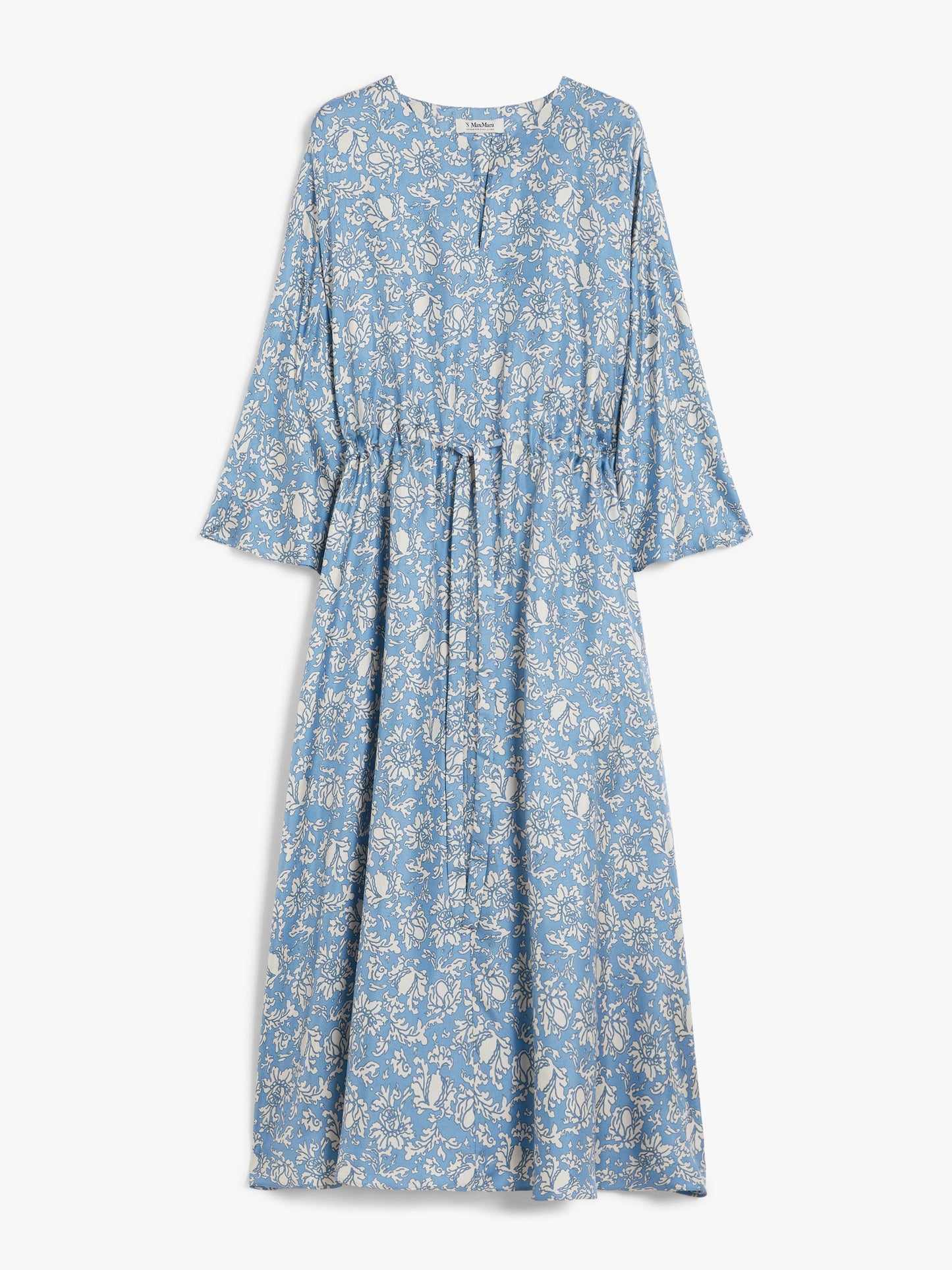 Long printed twill dress