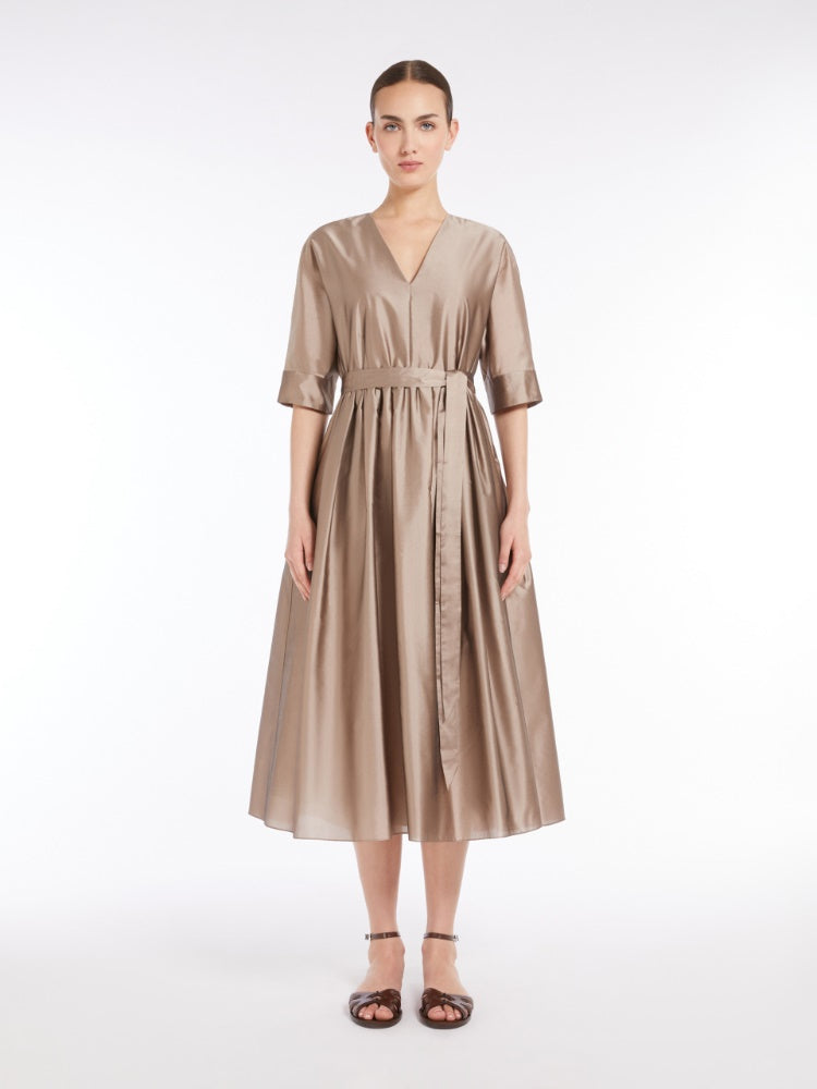 Long silk organza dress