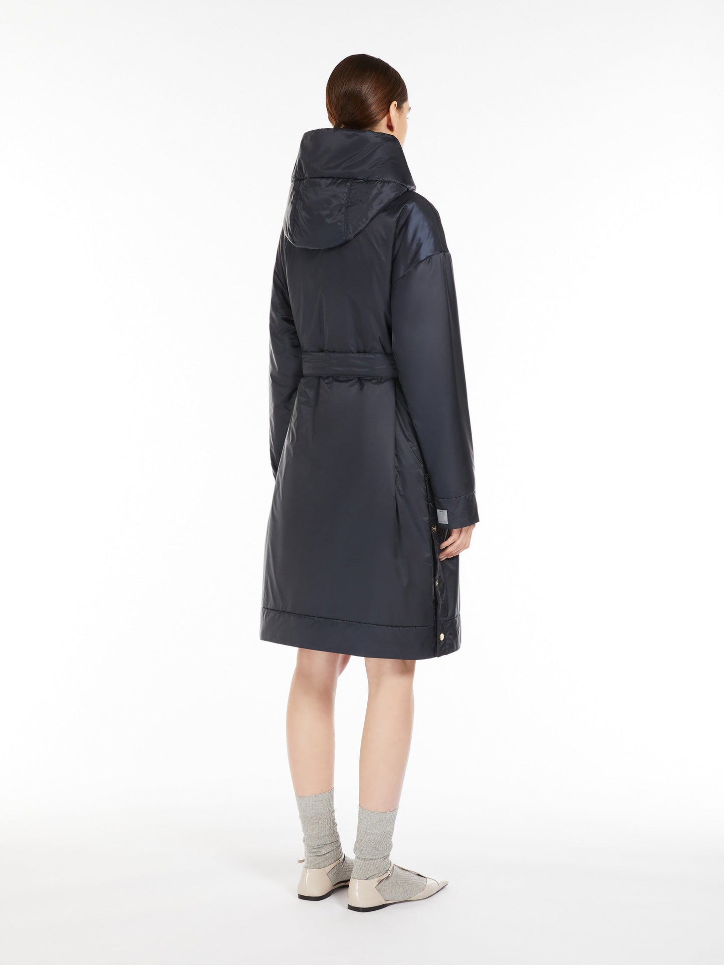 Midi parka in water-repellent canvas