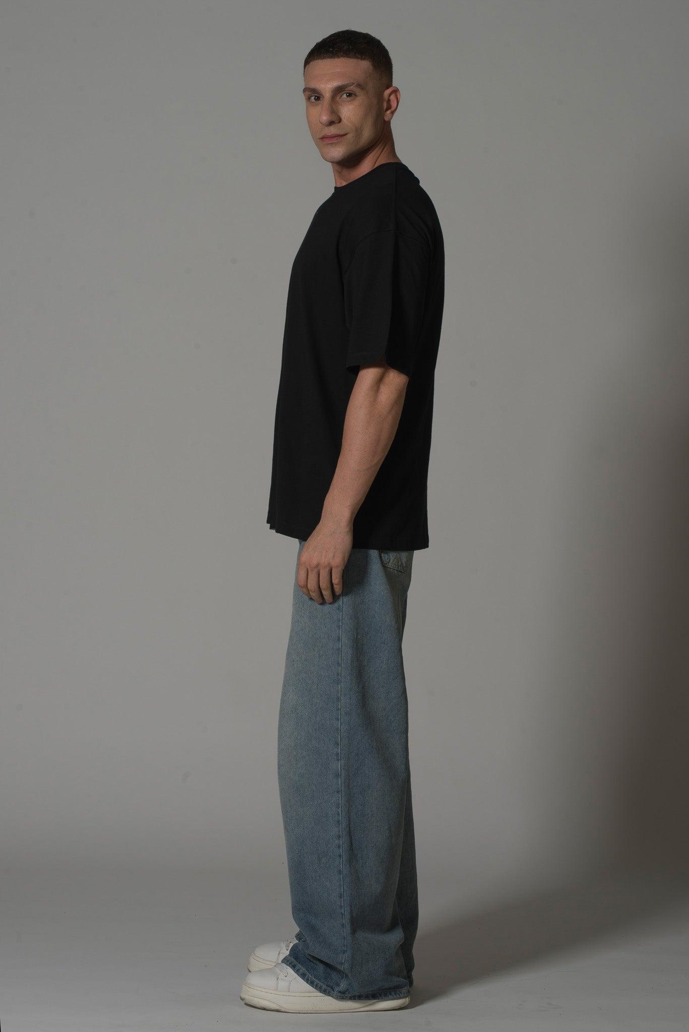 Men’s Black T-Shirt with Japanese Calligraphy