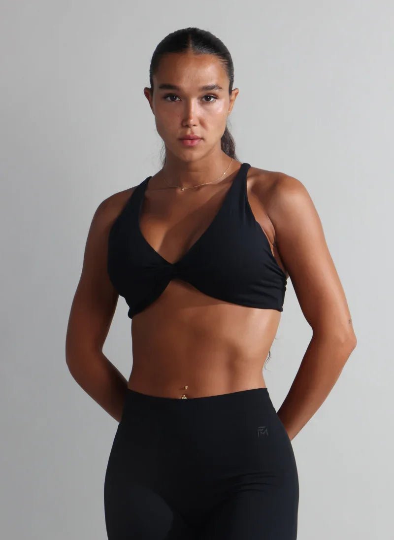 Black Minimalist Activewear Set for Women