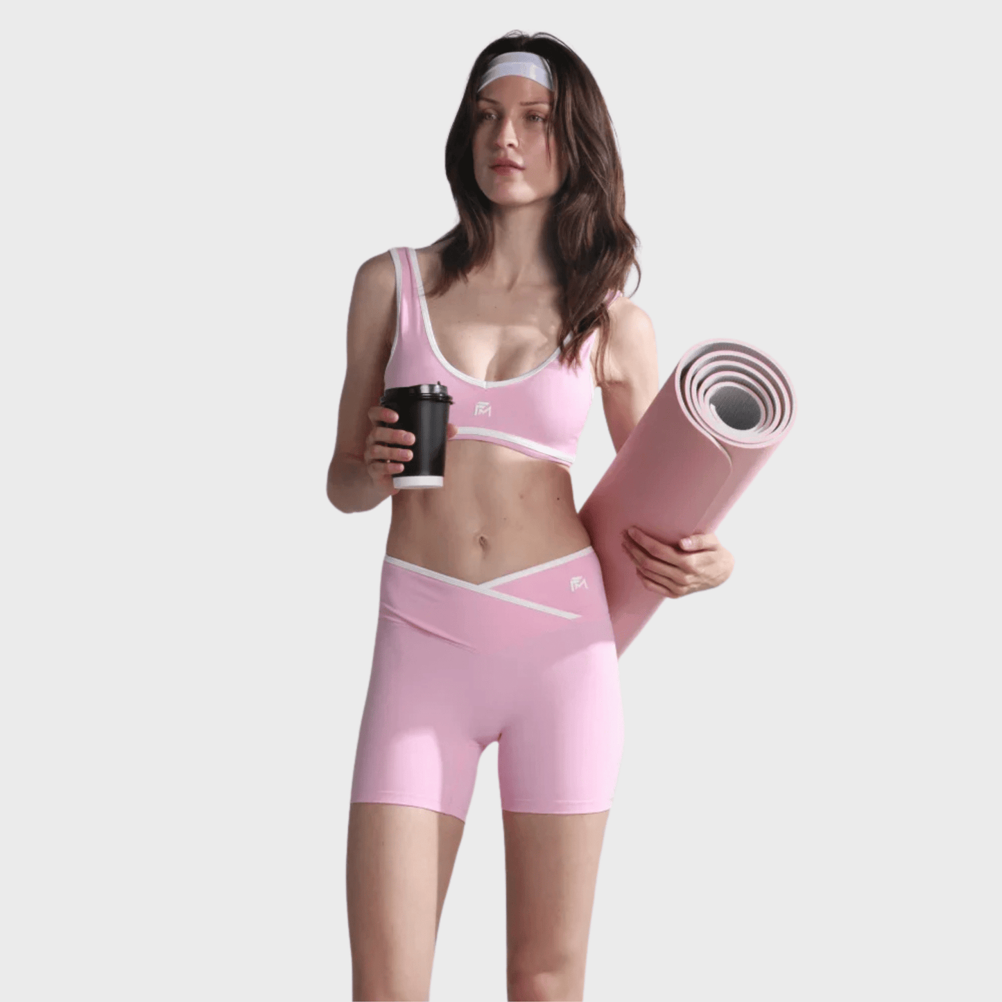 Blush Pink Seamless Activewear Set for Women