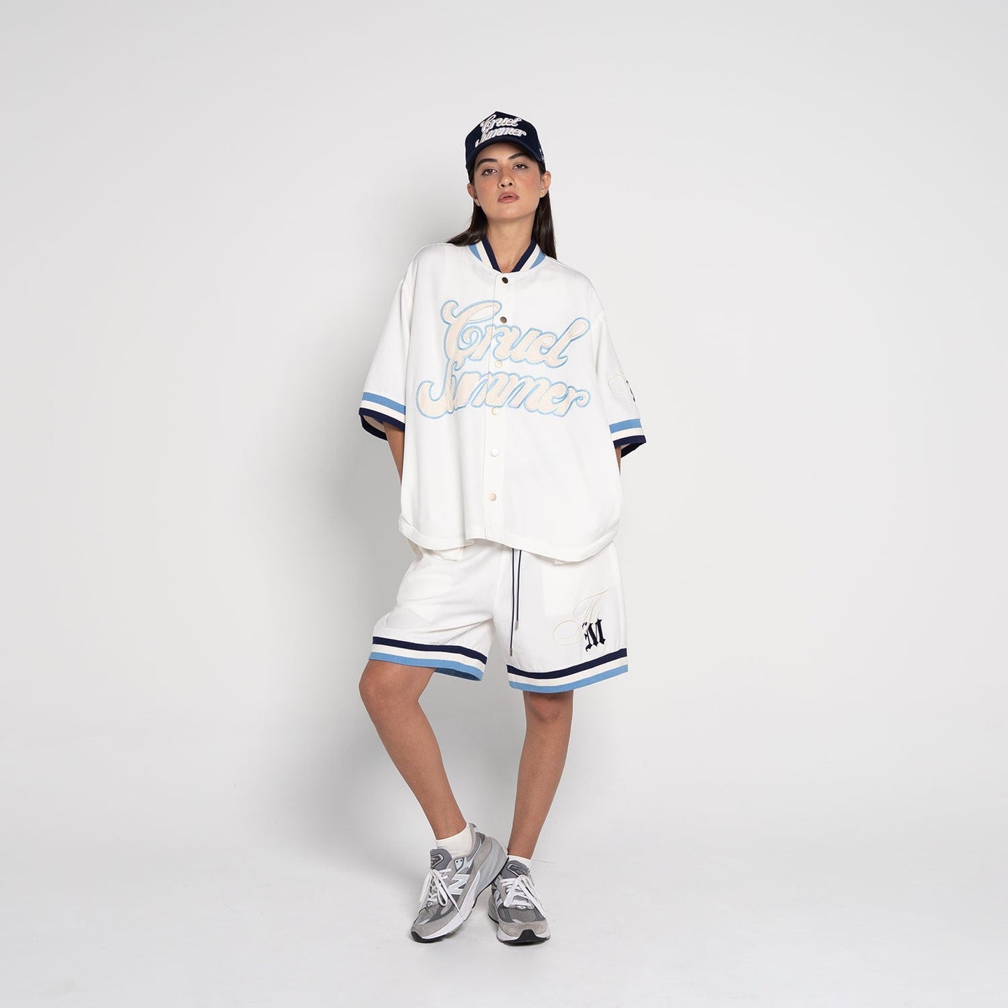 Cruel Summer Baseball Shorts – White