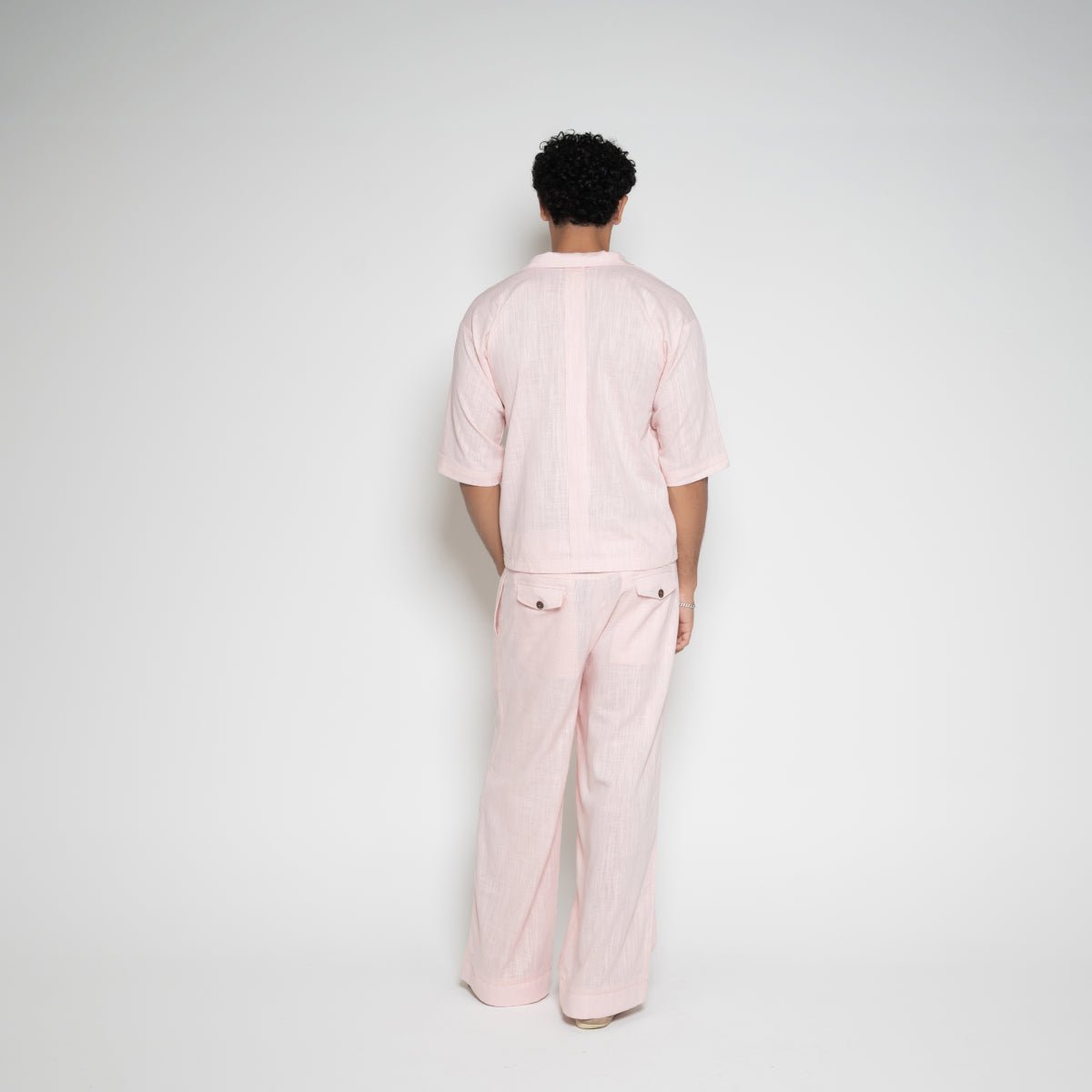 Linen-Blend Carpenter Pants – Pink Ombre – FM Streetwear