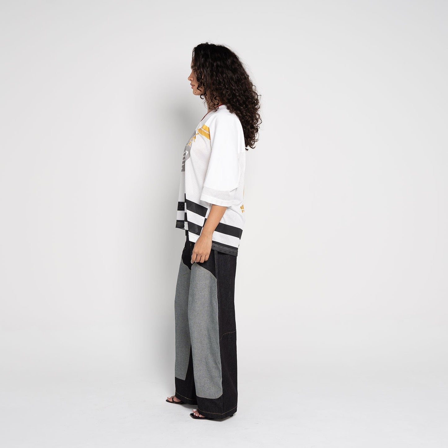 Oversized Mesh T-Shirt – White