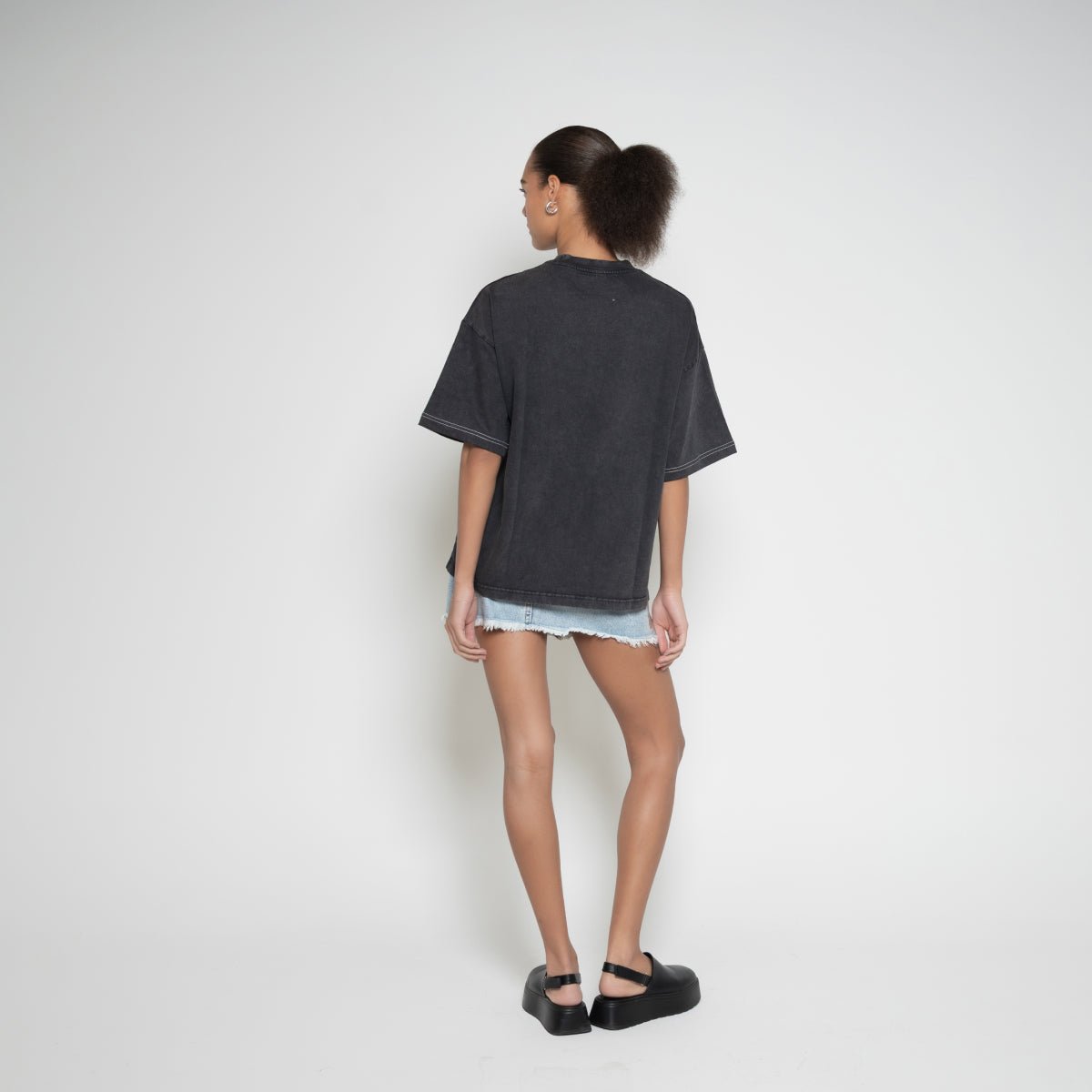 Peace & Love Graphic T-Shirt – Vintage Black