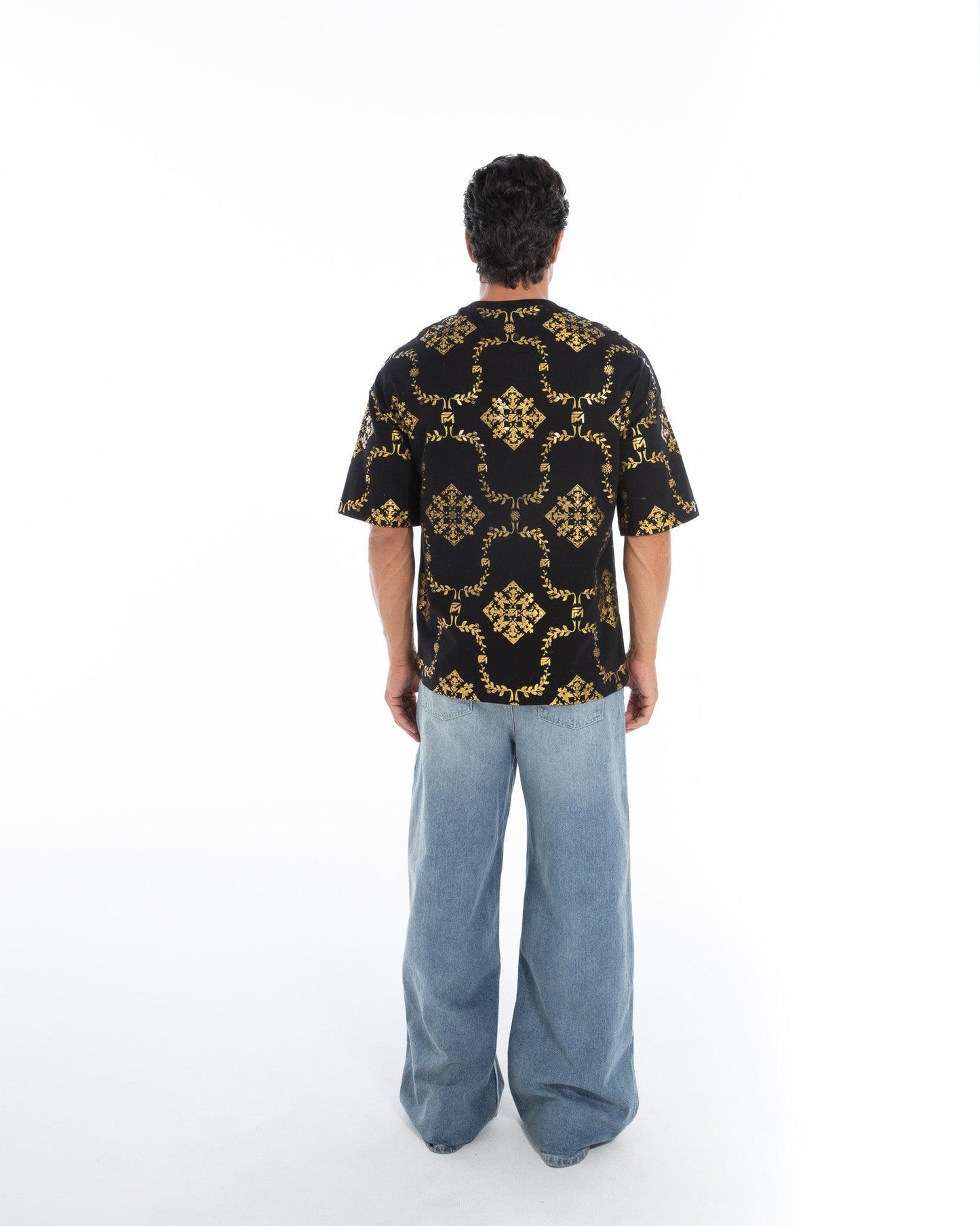Shimmering Gold Reflective Polo Tee