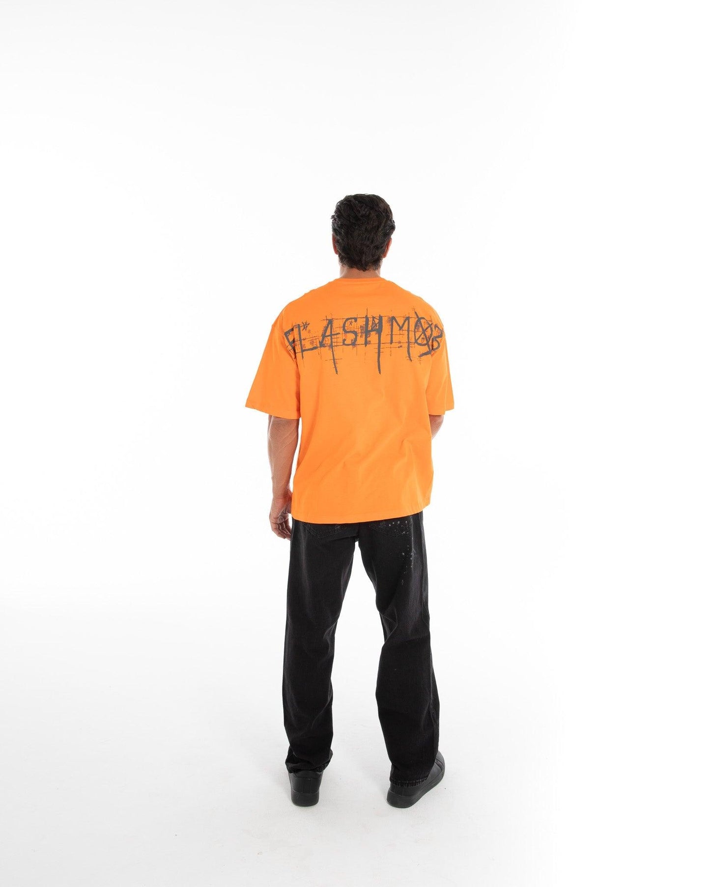 Men’s Orange Graphic Oversized T-Shirt