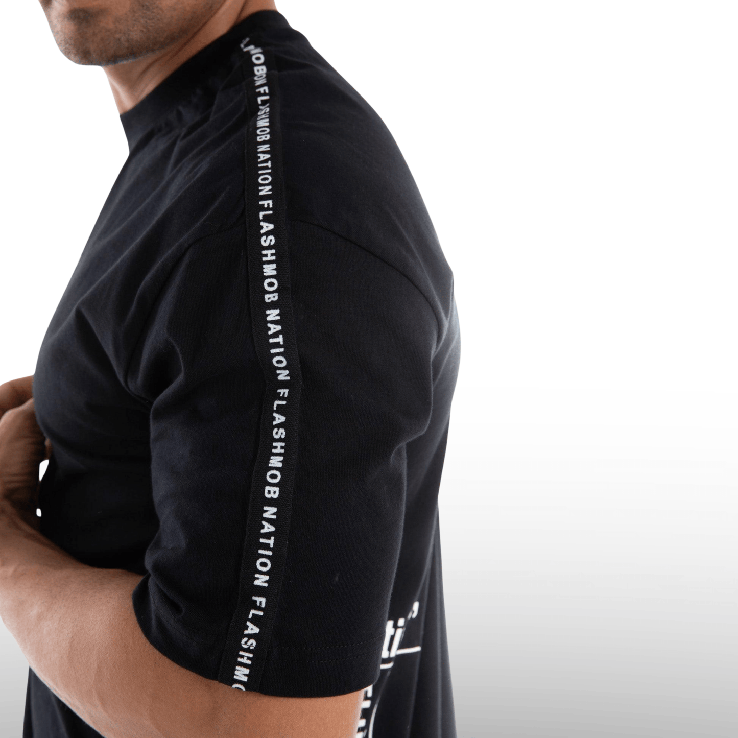 Men’s Black Graphic Tape T-Shirt