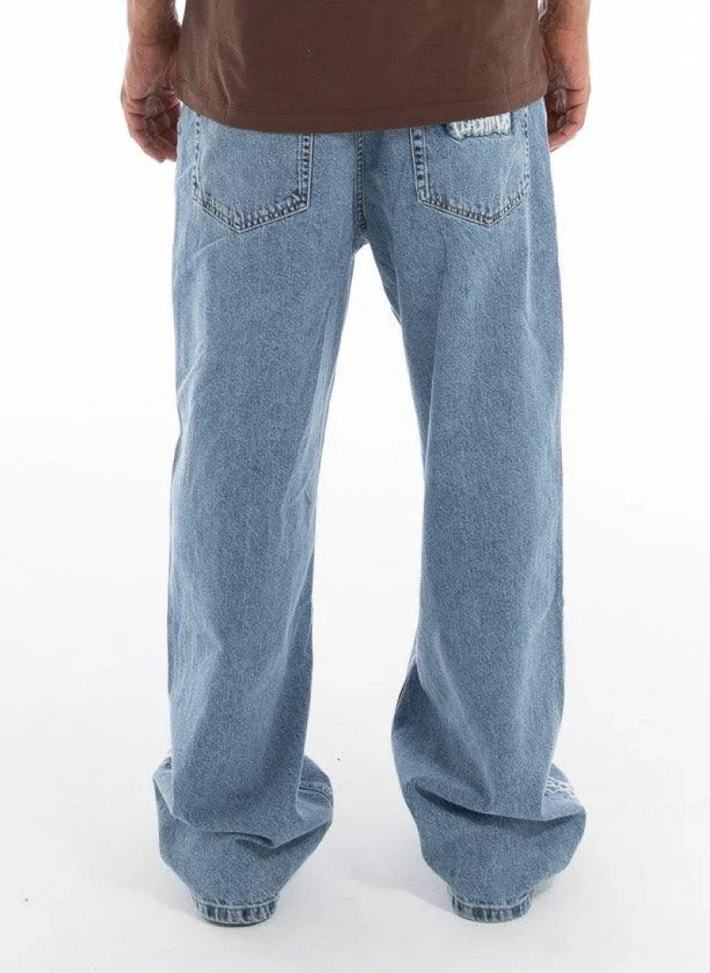 Men’s Embroidered Denim Jeans – FM Streetwear